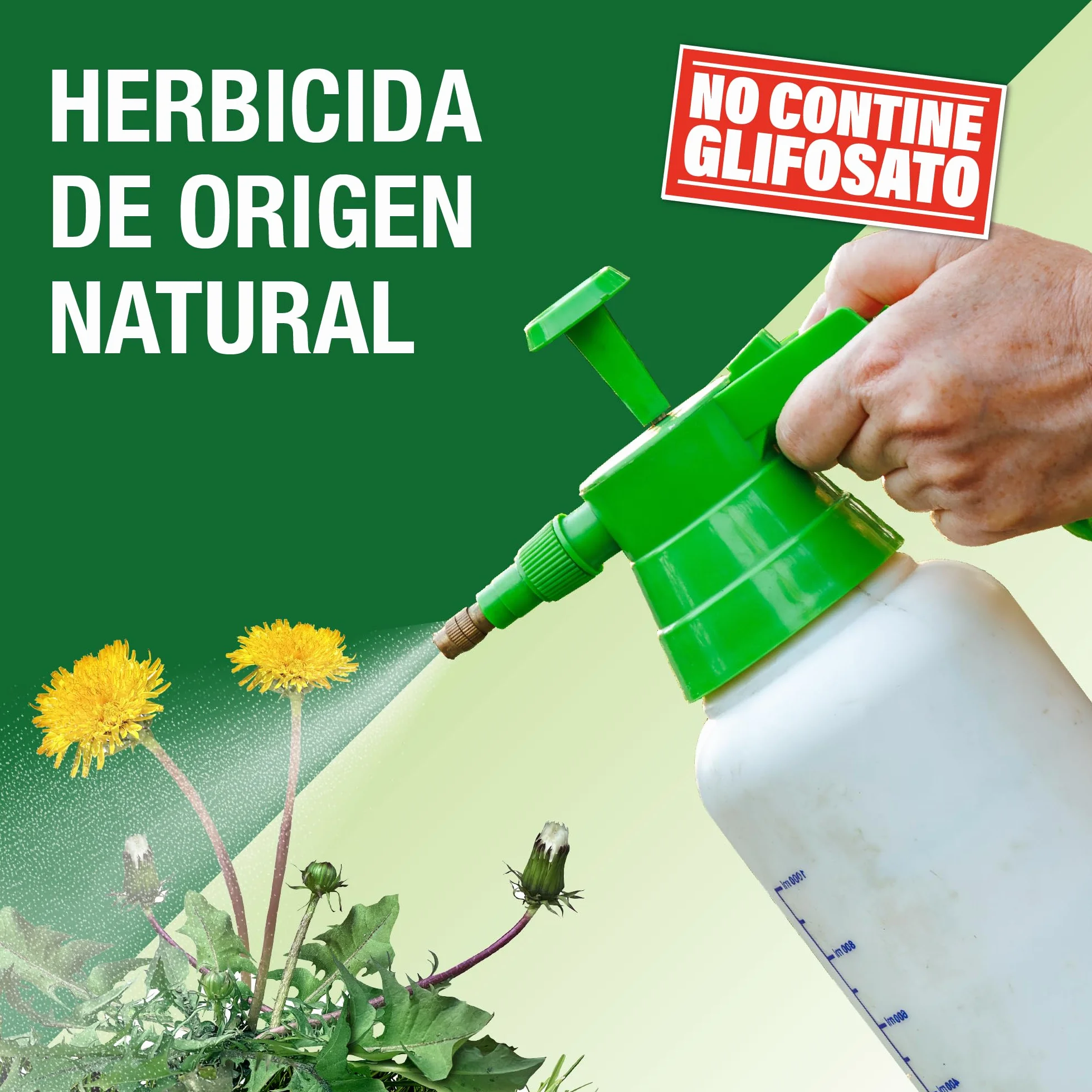 Protect Garden, Herbicida total de origen natural. Alternativa al glifosato de origen 100% natural. Acción rápida visible hasta 4 semanas. 480ml