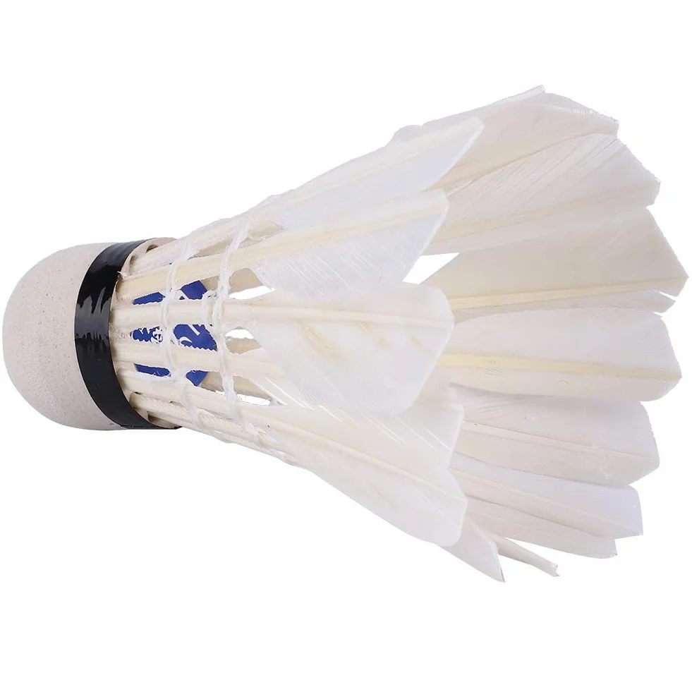 SANON Volantes de Bádminton Plumas de Ganso Estables Duraderos Birdies para Entrenamiento Deportivo Interior Exterior