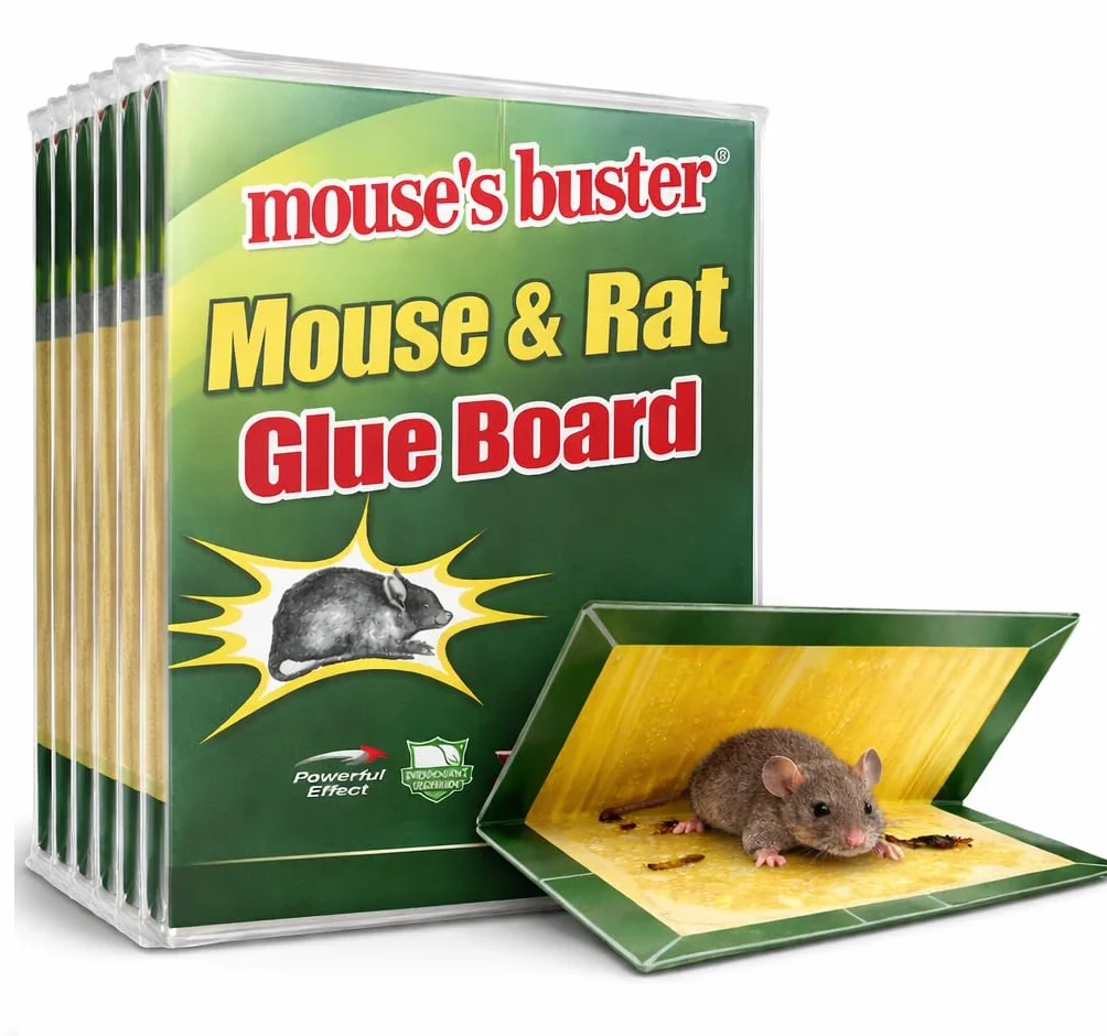 Trampas Adhesivas para Ratones y Cucarachas, Pack de 8, Sin Veneno, Pegamento Ultra Fuerte, Uso Interior Cocina, Garaje y Almacén