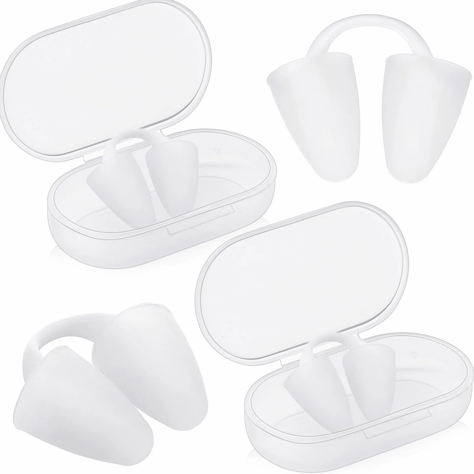 Piscina Tapón Nariz 2 PCS Protector Nasal Nadar Silicona Reutilizable para Principiantes Natación Surf