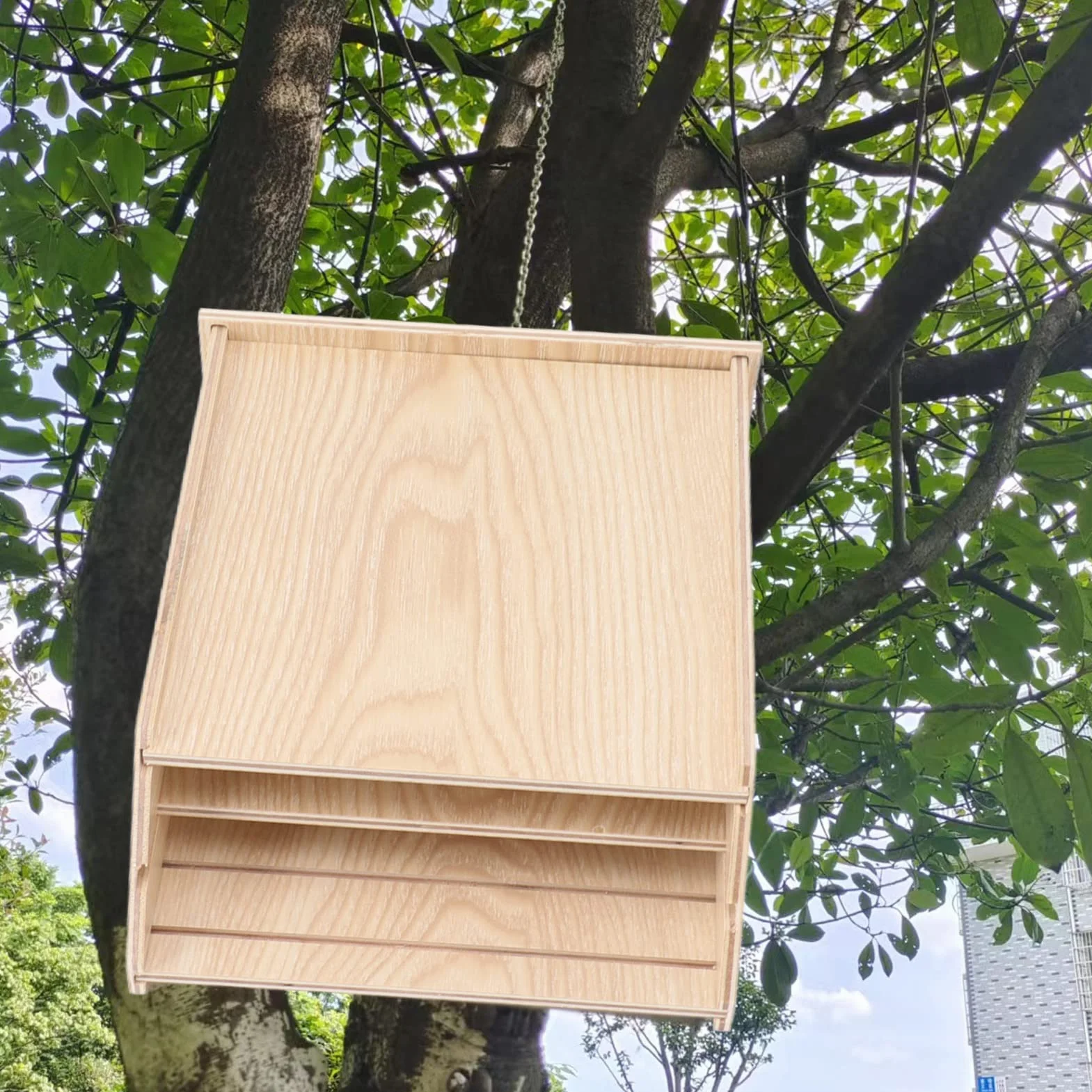 Casa de Madera para Murciélagos, Casa para Murciélagos para Exteriores, Suministros para Murciélagos con 2 Cámaras, Refugio para Murciélagos Al Aire Libre para Jardín