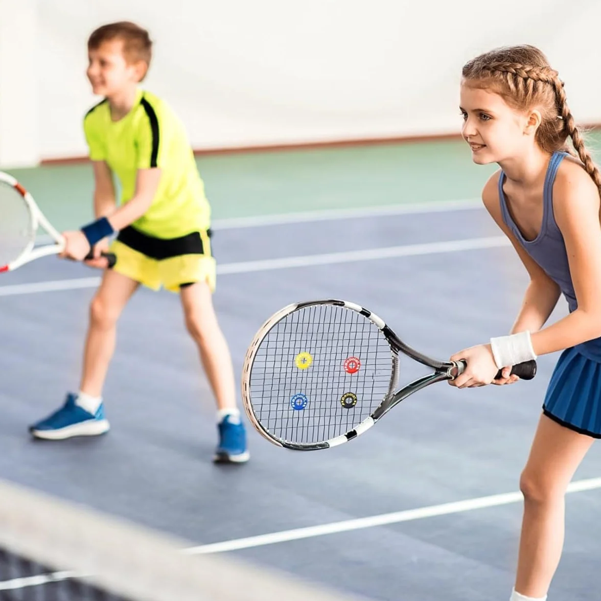 Amortiguadores de Vibración para Raquetas de Tenis y Bádminton - 12 Piezas Antideslizantes de Goma