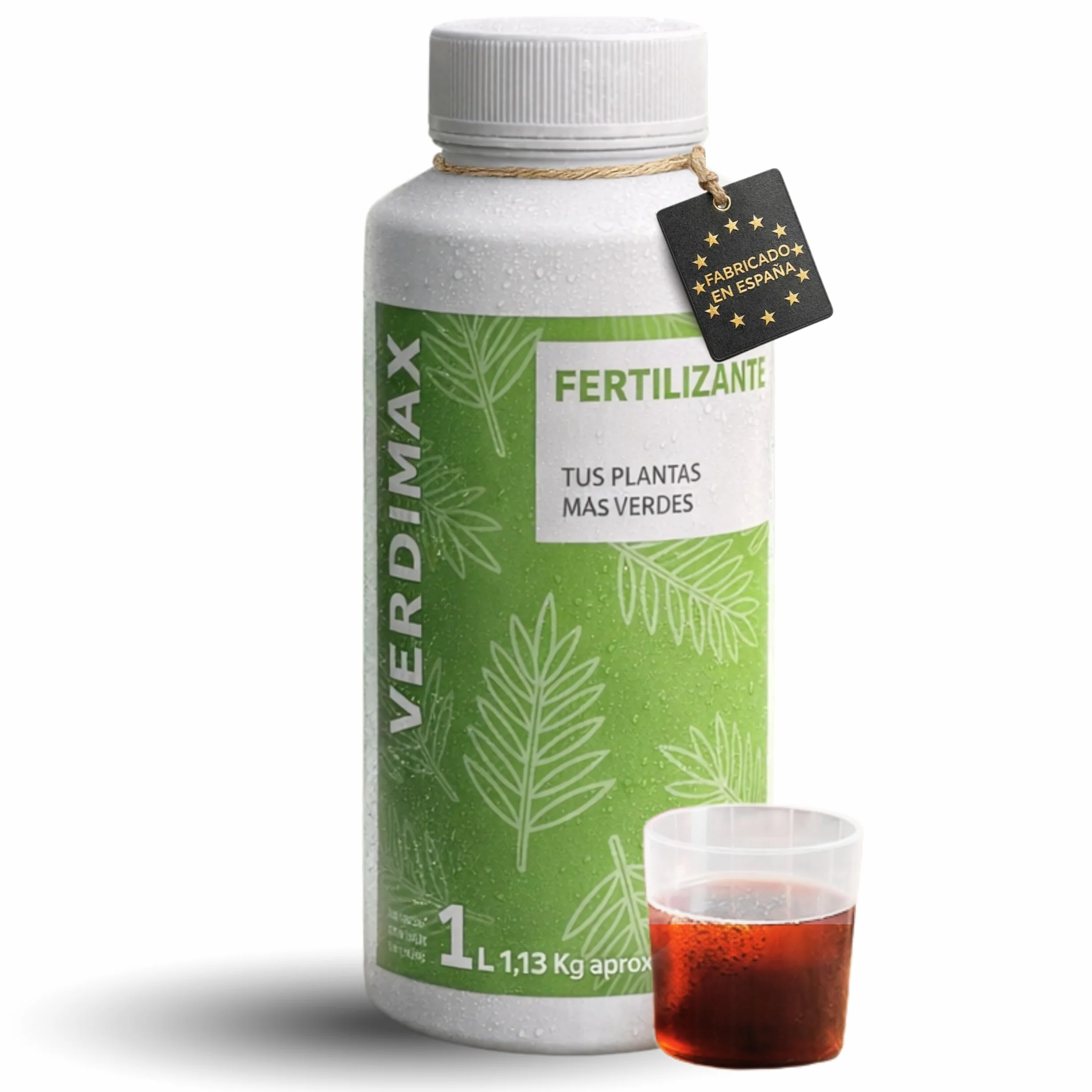Fertilizante Verdimax Reverdecedor con Magnesio y Hierro Quelatado Fortificante Plantas Verdes Elimina Hojas Amarillas y Mejora el Crecimiento Apto para Macetas Jardines Césped de 1L | FERTILIS