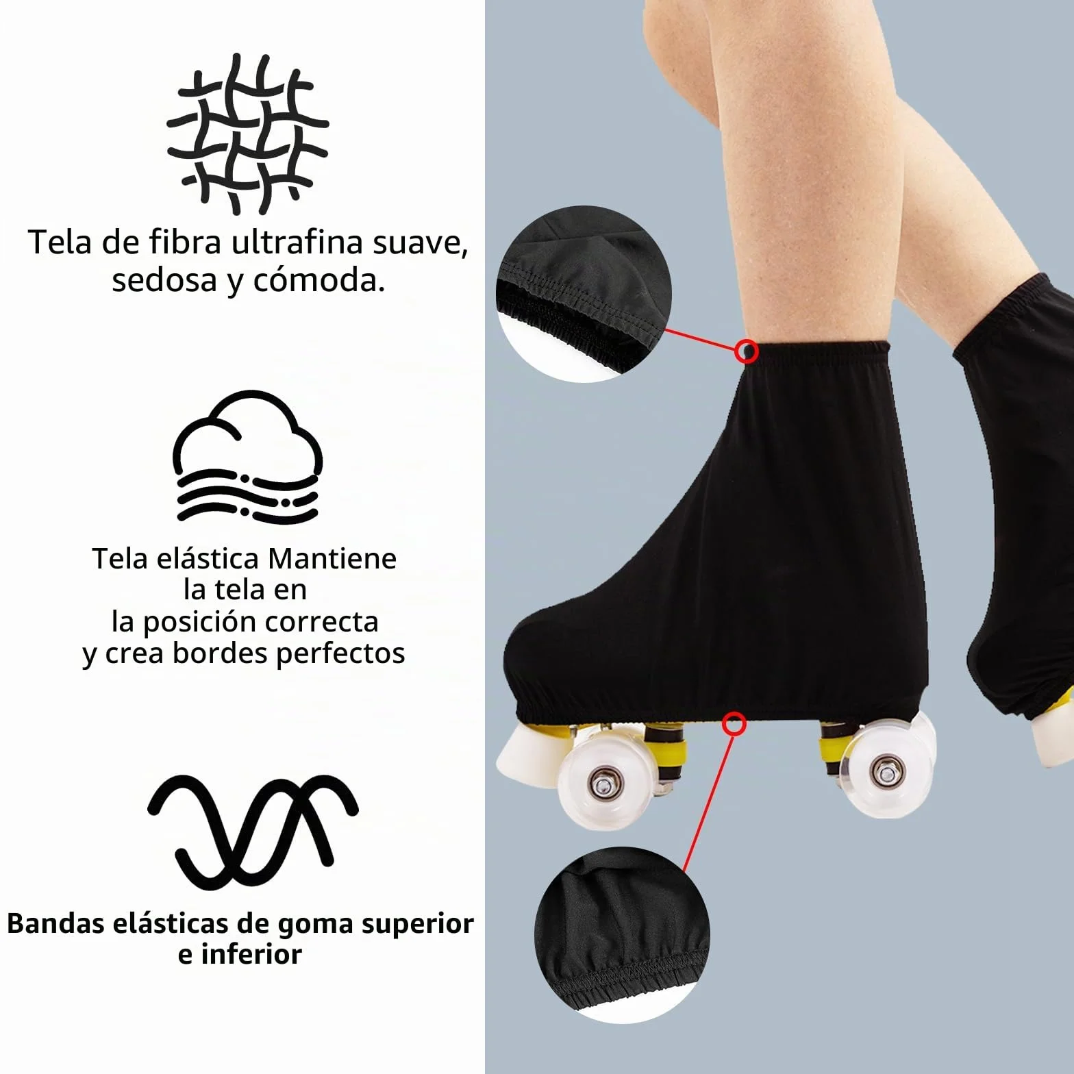 Funda elástica para patines y patines de hielo, cubiertas para patinaje artístico