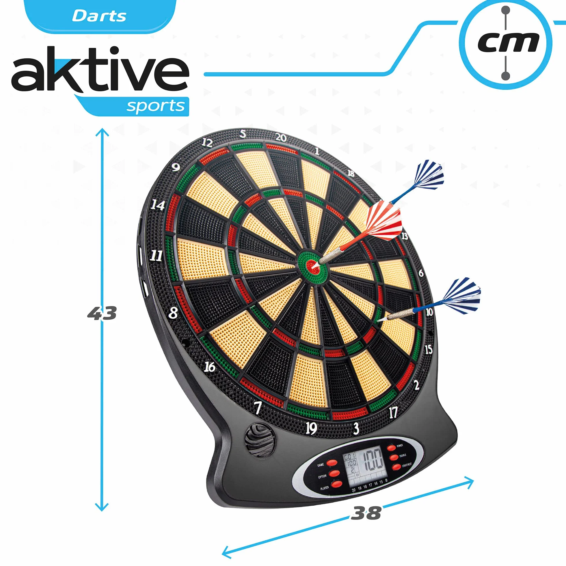 AKTIVE Diana electrónica multijuegos Dardos Digital Pared Juguete Deportivo Puntería