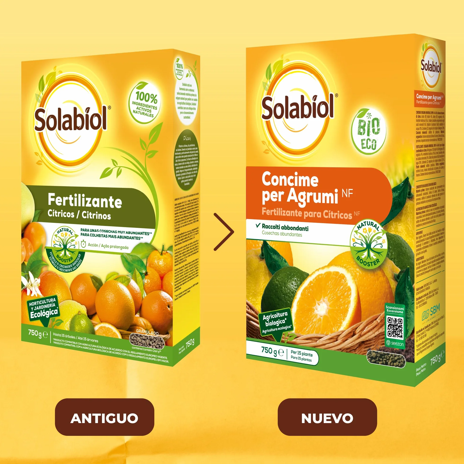 Fertilizante cítricos, ingredientes 100% orgánicos con estimulador radicular para una mejora de la cosecha