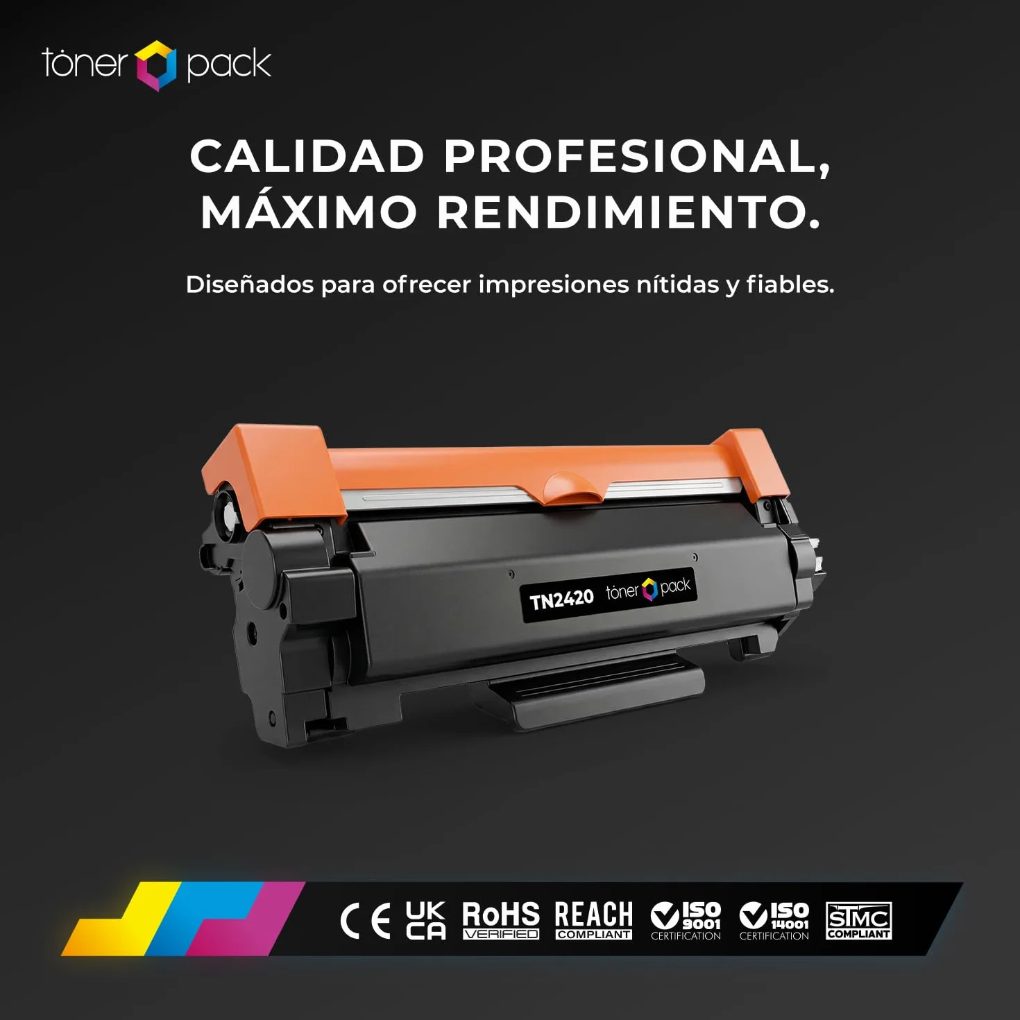 Cartuchos de Tóner Compatibles TN2420 para Brother MFC-L2710DW HL-L2310D HL-L2350DW (2 Unidades)