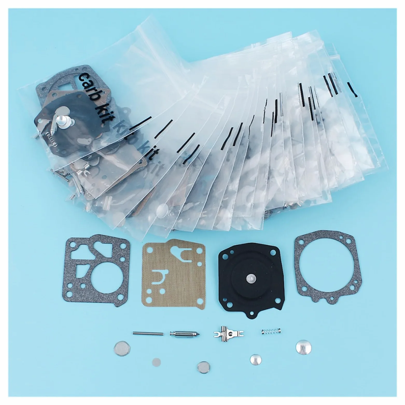Kit de reparación diafragma carburador 20 piezas for Husqvarna 61 66 266 268 272 281 for motosierra Jonsered 625 630 670 for Tillotson RK-23HS