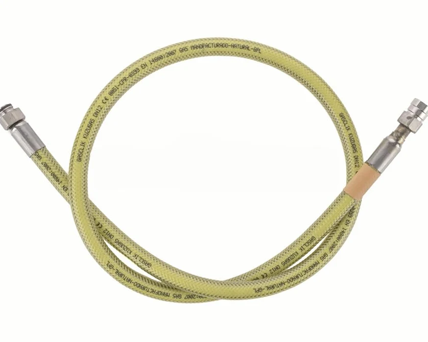 TUBO 1500mm GAS BUTANO TETINA A 1/2H INOXIDABLE PARA BOMBONAS BUTANO LATIGUILLO FLEXIBLE