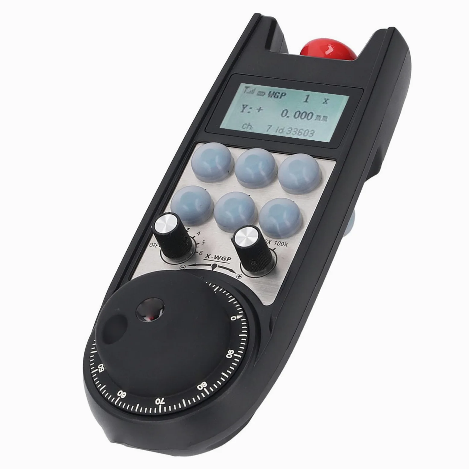 Controlador de Rueda de Mano CNC Inalámbrico 6 Generador de Pulso del Manual de Eje con Potencia de Transmisión de 10dbm de Rango de 40 M para Máquinas de Fresado de Máquinas