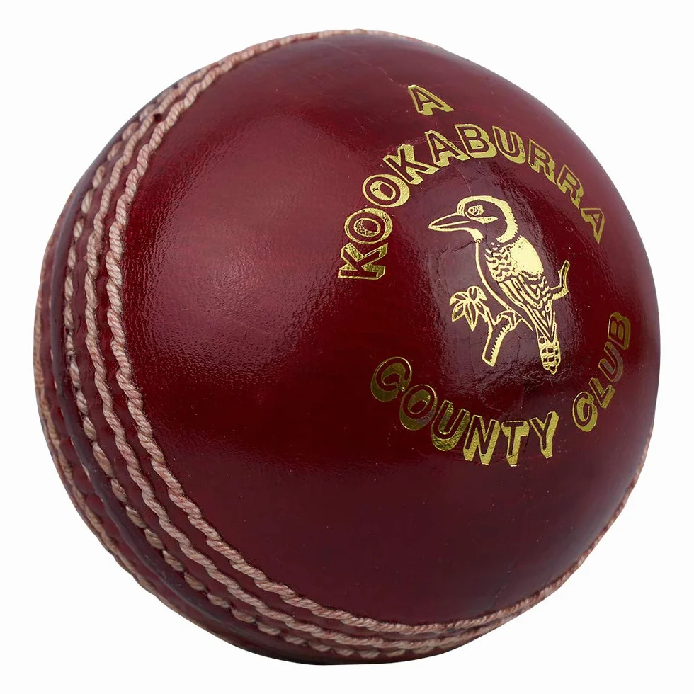 KOOKABURRA County Club Pelota de críquet Roja Hombres Mujeres