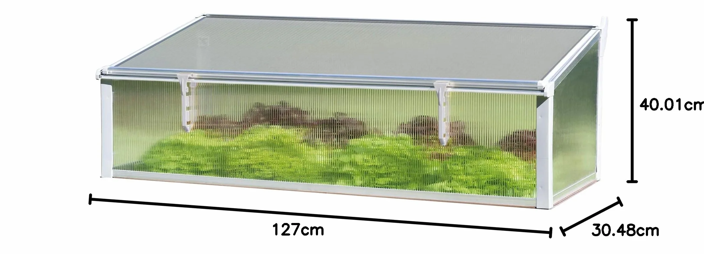JUWEL 20342 - Semillero térmico (130 x 60 cm, Placas de cámara Hueca, Resistente a los Rayos UV, para bancal Timber, fácil Montaje), Transparente