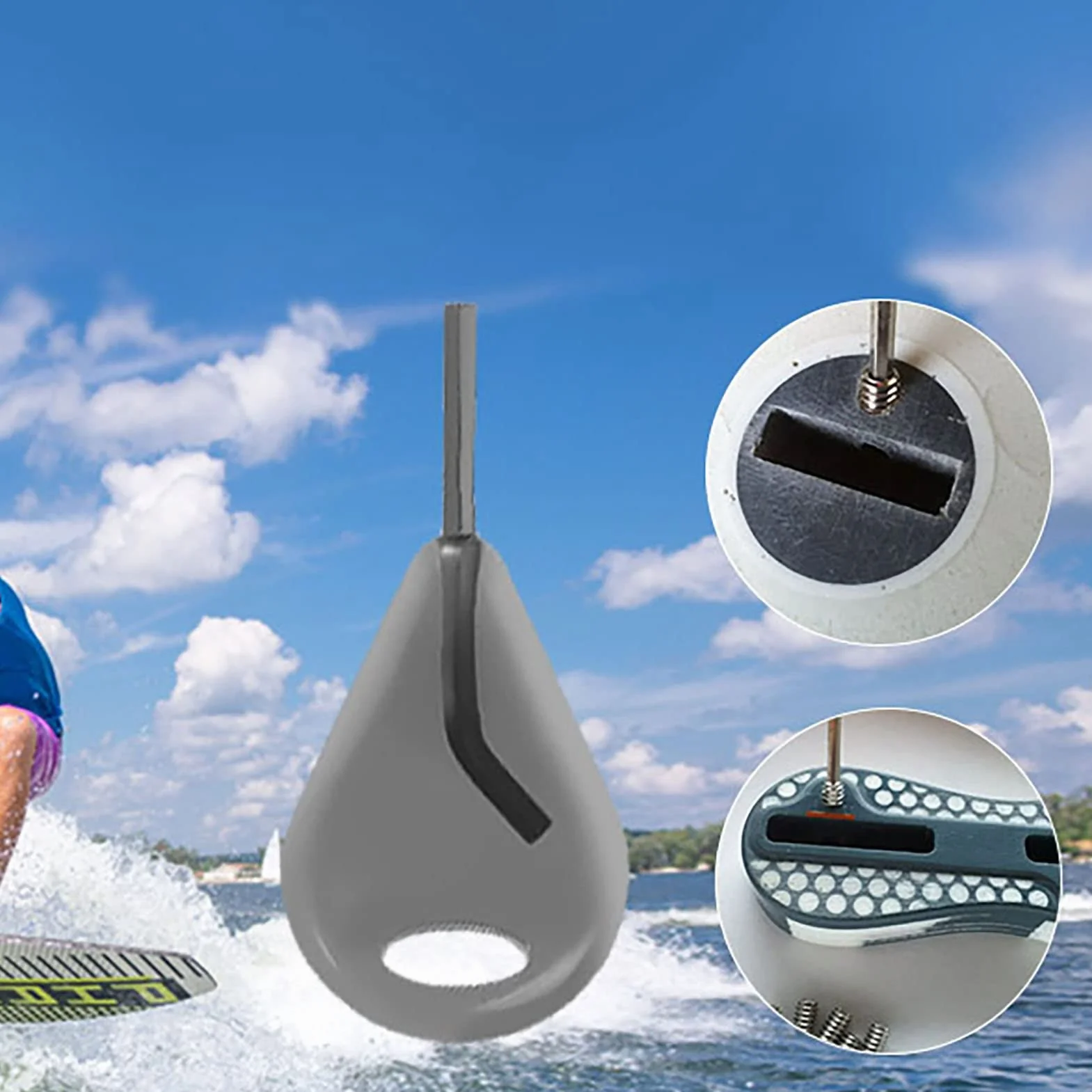 Tbest Llave de Aleta para Tabla de Surf, Reemplazo de Quilla con 6 Tornillos Grub de 5cm
