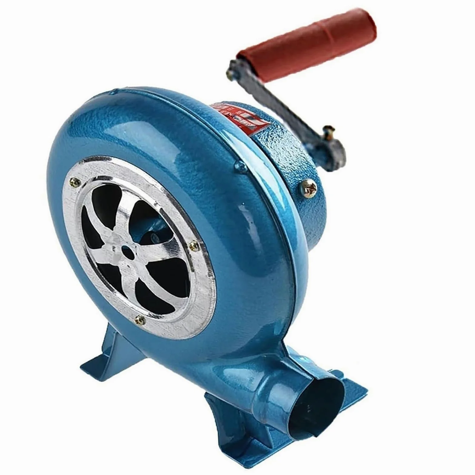 Ventilador Manual para Barbacoa - Ventilador de manivela, soplador de Palomitas, aireador para Barbacoa, Encendedor de carbón, Engranajes de Hierro (300 W)