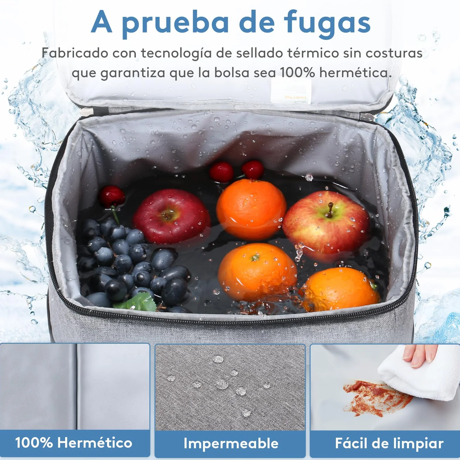 Lifewit Nevera Portatil 30L, Bolso Neveras Isotermica para Hombre, Grande Bolsas Termica Porta Alimentos, Cooler Bag Tela Plegable para Playa, Camping, Viaje, Trabajo, Picnic, Gris