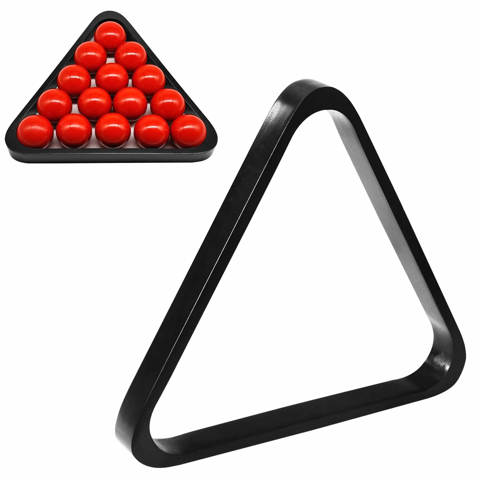 Estante para pelotas de billar, soporte triangular de madera profesional