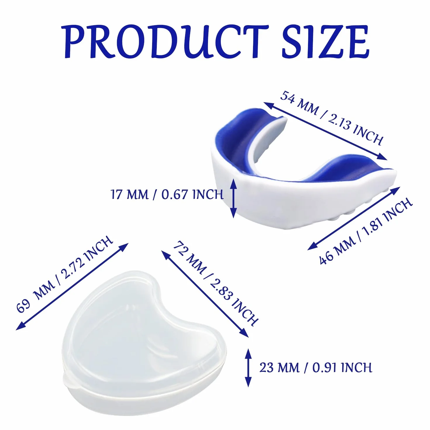 Protectores bucales para niños moldeables con funda portátil para boxeo, MMA, rugby, hockey, baloncesto