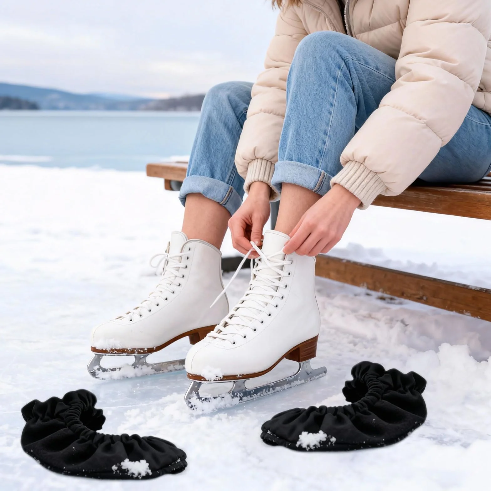 Soakers Protectores de Cuchillas para Patines de Hielo, Fundas Universales de Microfibra Absorbente Antióxido