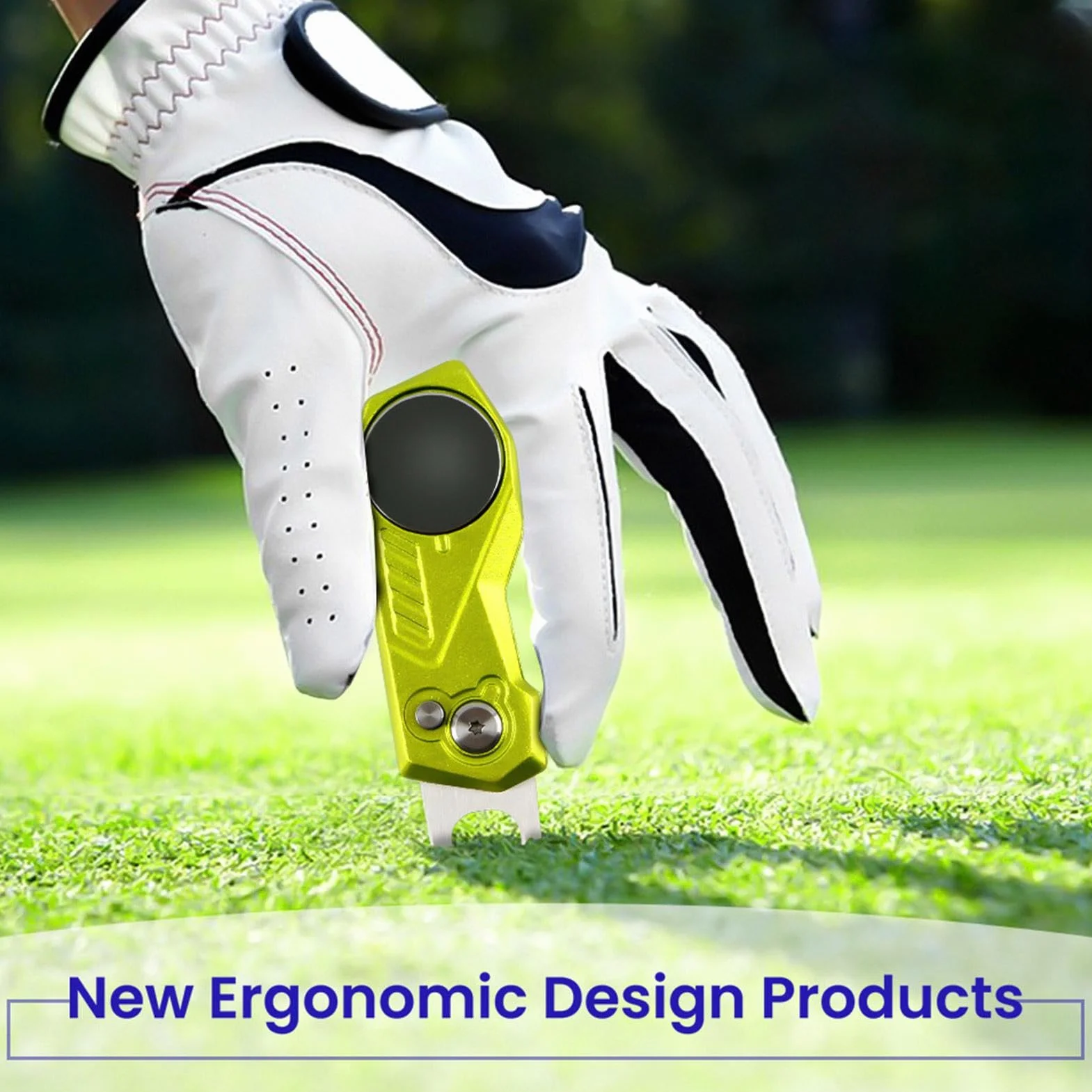 Teksome Herramienta de reparación de divots plegable para golf