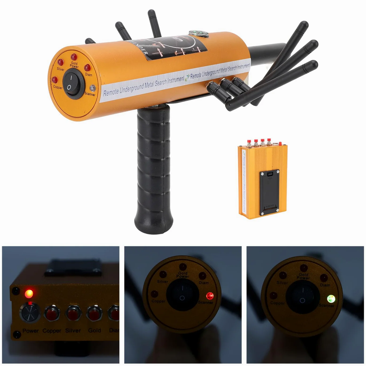 SIXRUN Detector de Metales Profesional, Buscador de Oro Plata Cobre y Piedras Preciosas con Alcance de 1200m y Detección de 30m de Profundidad para Exploración de Tesoros Subterráneos