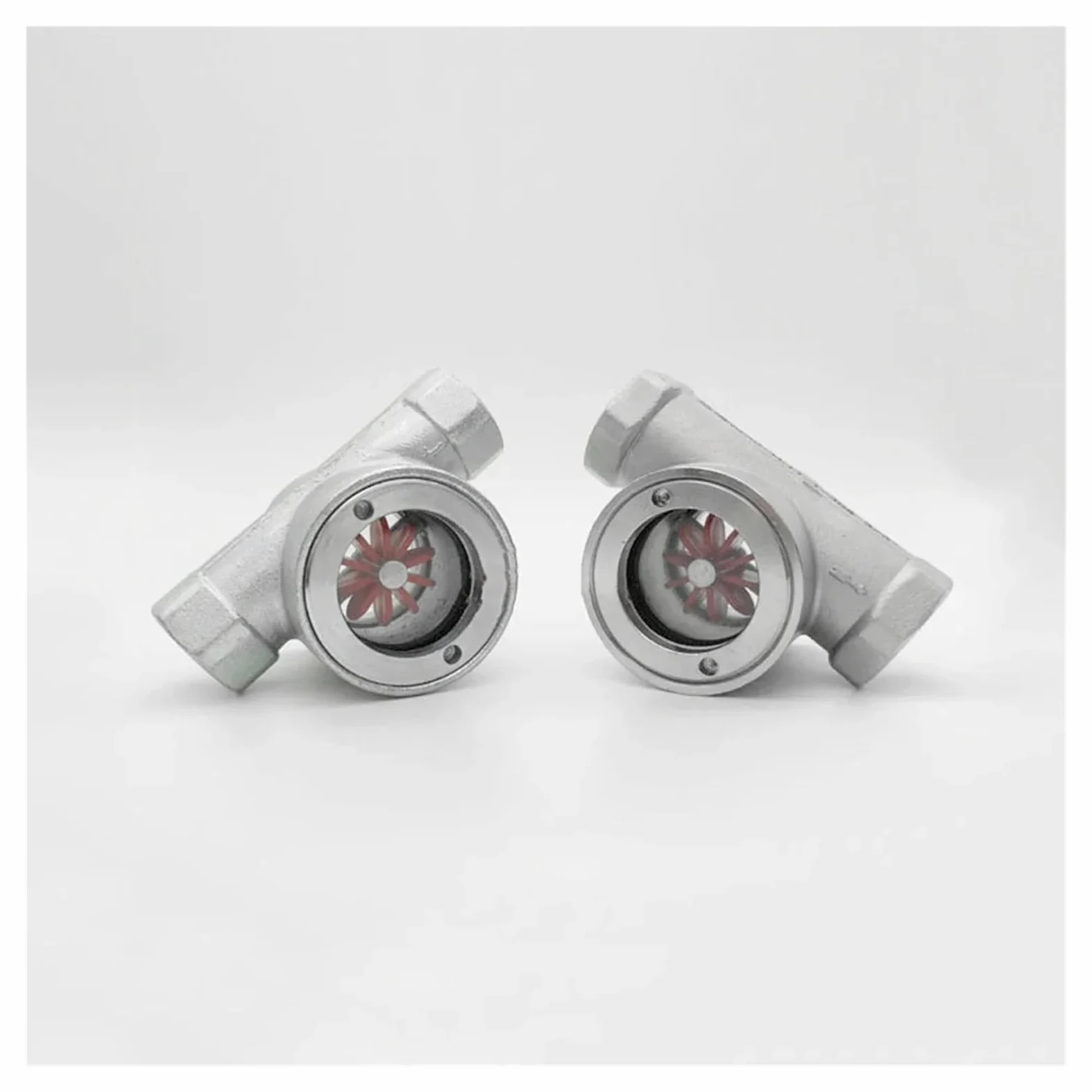 LIUCH 1/4 "3/8" 1/2 "3/4" 1 "1-1/2" 2 "BSPT hembra acero al carbono 201 304 316 indicador de flujo de mirilla de ventana inoxidable con impulsor(316 Stainless Steel,1/2")