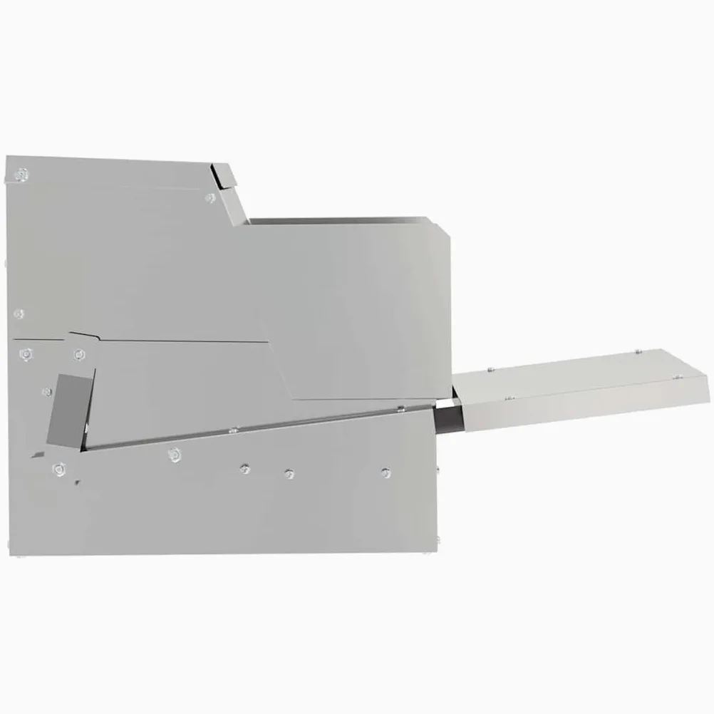 Comedero para patadas de pollo de acero galvanizado plateado, 50 x 40 x 29 cm, capacidad de 2 kg, resistente a la intemperie, con pedales de apertura automática para interior y exterior