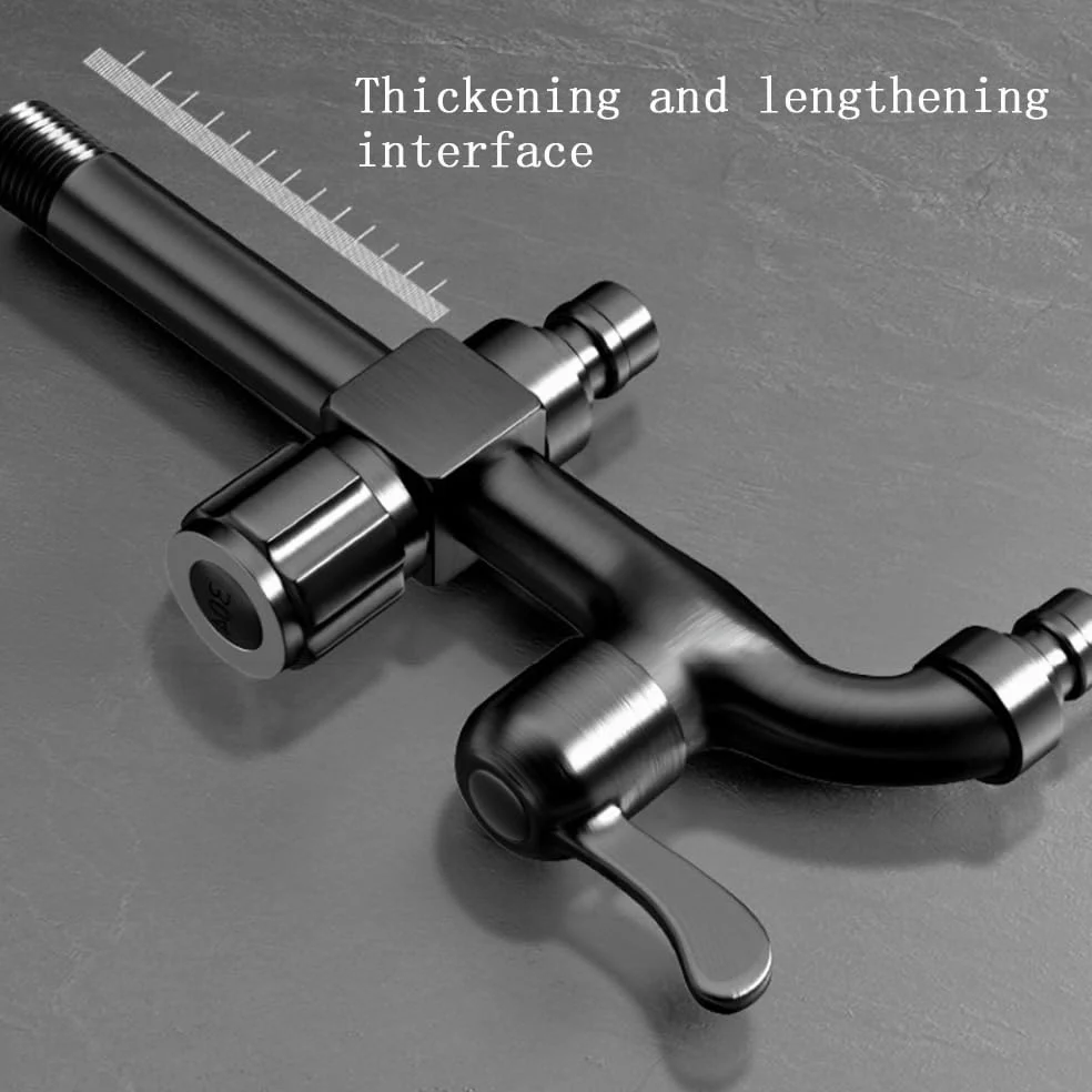 Agujero de lavadora, grifo de pared. Grifo de agua universal for jardín, grifo de agua con rosca de 1/2", grifo for lavadora de acero inoxidable for exteriores y hogar, grifo doble exterior de 150 mm,