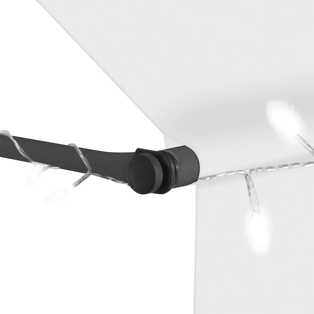 Genérico Toldo Manual retráctil con LED Crema 100 cm,Casa y jardín,Jardín,Artículos de Exterior,Toldos-145869