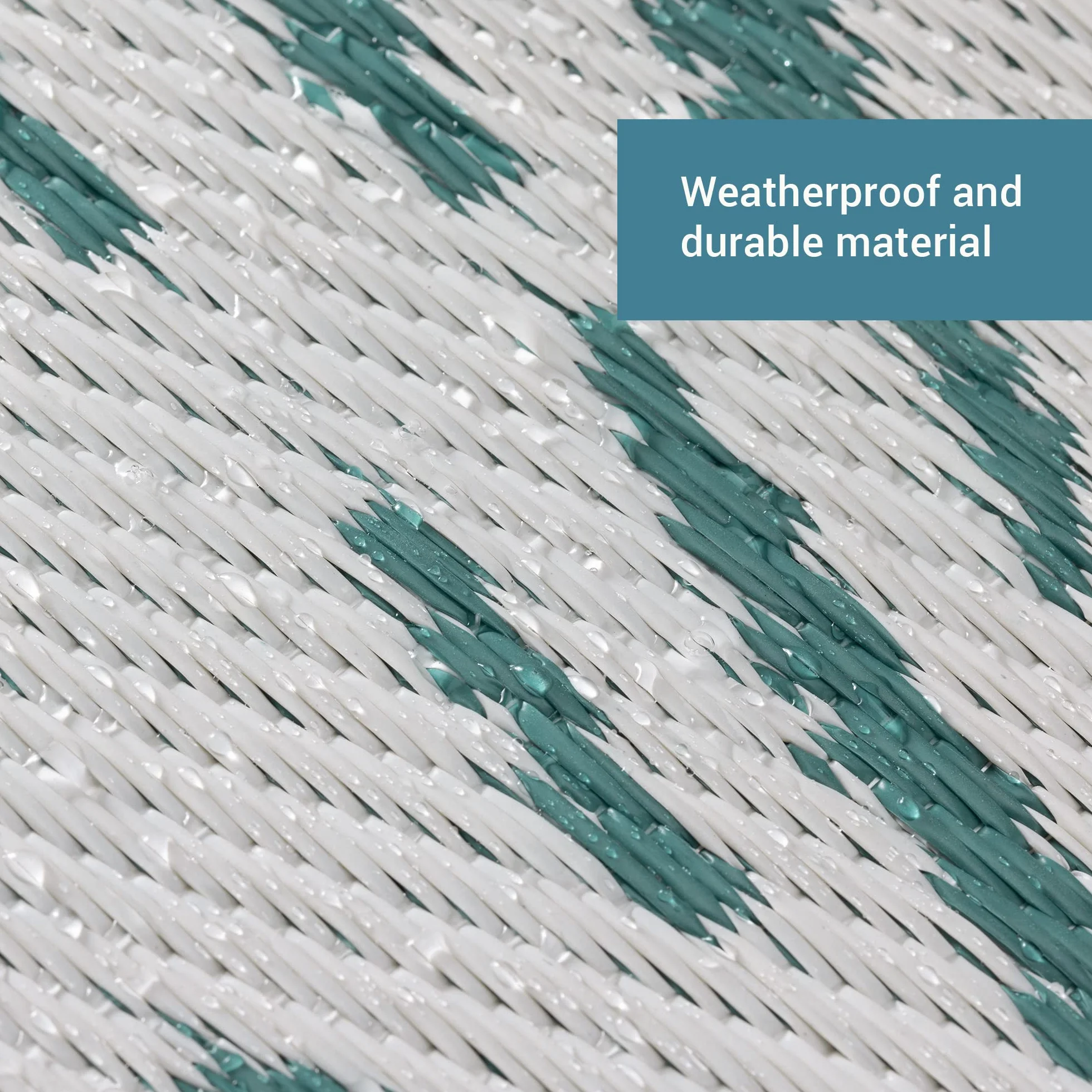 JEMIDI Alfombra para Exteriores 180 x 120 cm - Alfombra de Polipropileno para Exterior jardín terraza balcón - Resistente a la Intemperie y Lavable