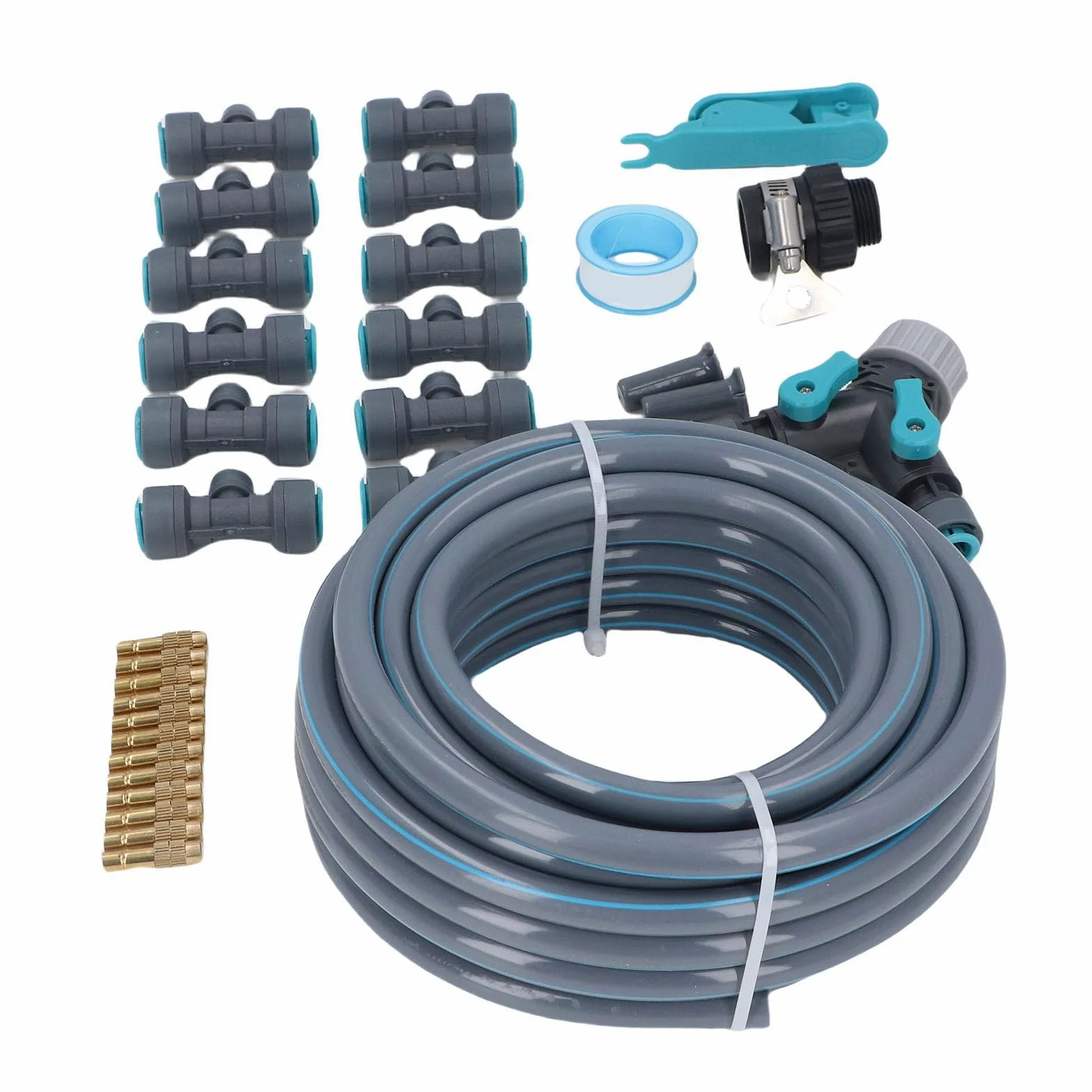de riego de jardín, kits de riego por goteo automático para equipos de césped con gotero ajustable, manguera de 10m