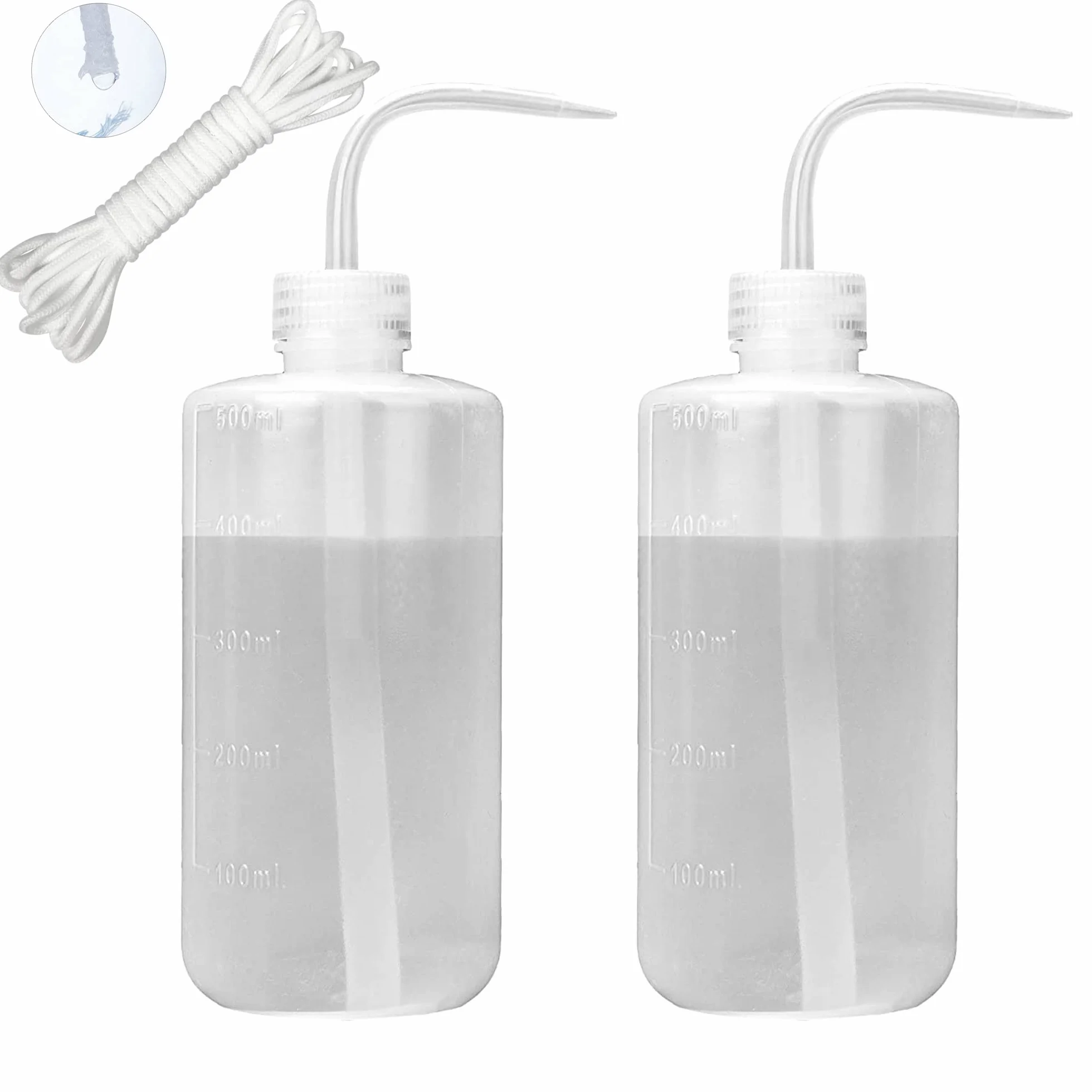 Orimerc Paquete de 2 Botellas de riego de 500 ml para Plantas de Interior, suculentas Cactus, plántulas, Laboratorio de Lavado y Tatuaje Dispositivo