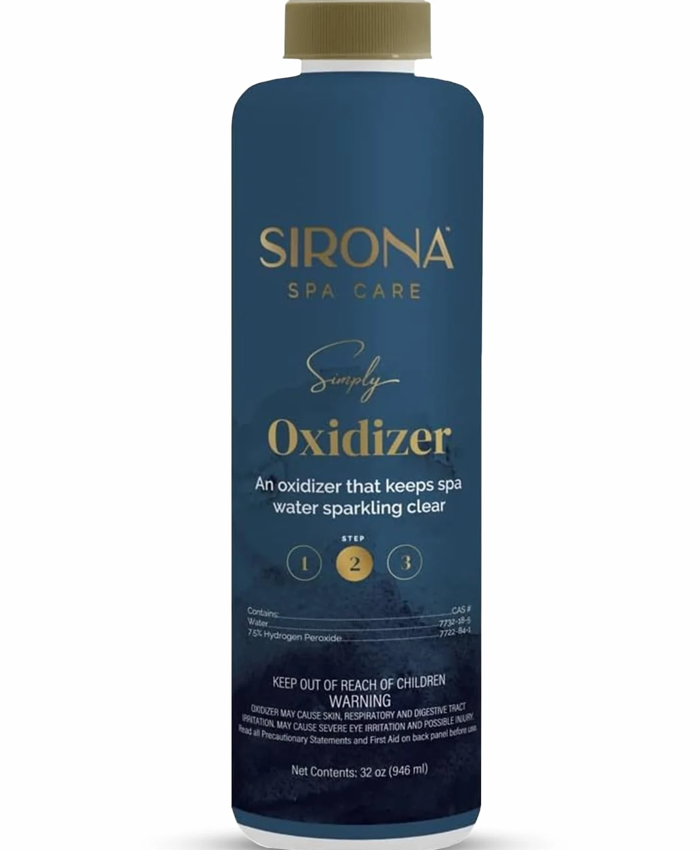 Sirona Spa Care Simply Oxidizer (32 onzas) con taza medidora para jacuzzi, sin cloro y sin bromo