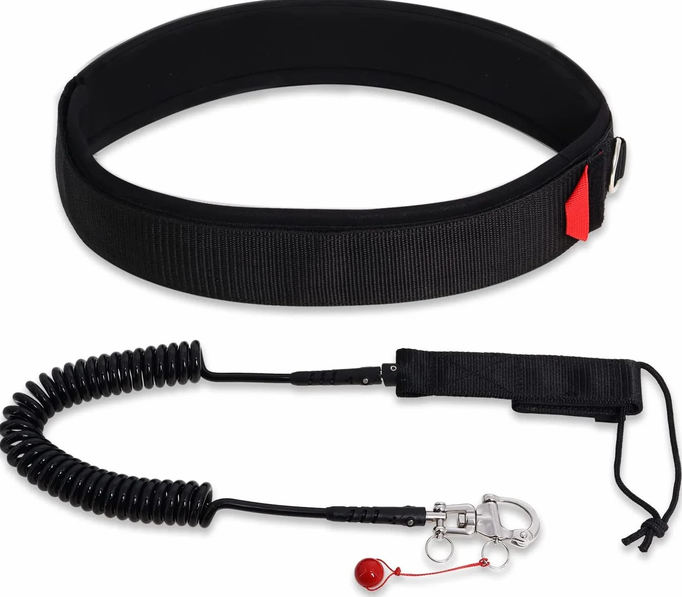 Poweka Correa de Cintura Sup Ajustable 120 x 6cm Liberación Rápida 7mm x 10ft Cuerdas