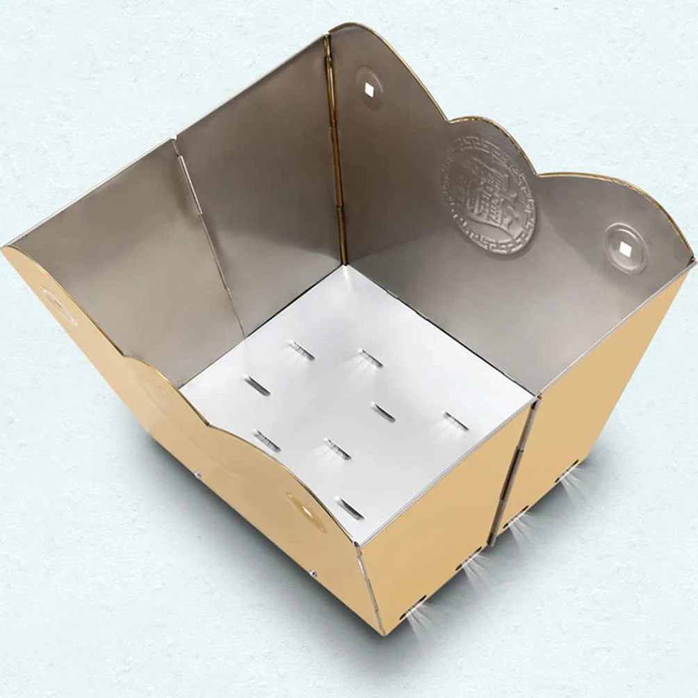 Incinerador de metal para reciclaje de jardín, incinerador plegable, portátil, de acero inoxidable, barril, quemar, hojas, papel, madera, basura, horno para patio, jardín (plateado)