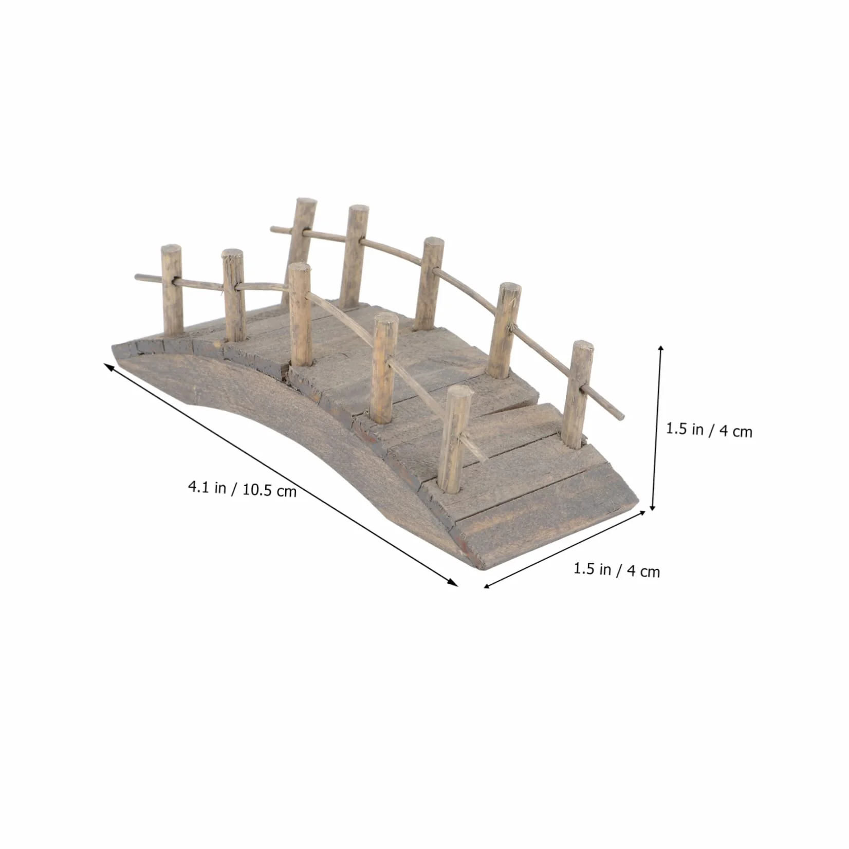 Yardenfun 1 Pc Mini Puente De Arco De Madera Puente De Madera Estatuilla Mini Puente Kits De Mini Terrario Decoración De Mini Puente Decoración del Hogar Puente Bonsai Planta Escritorio
