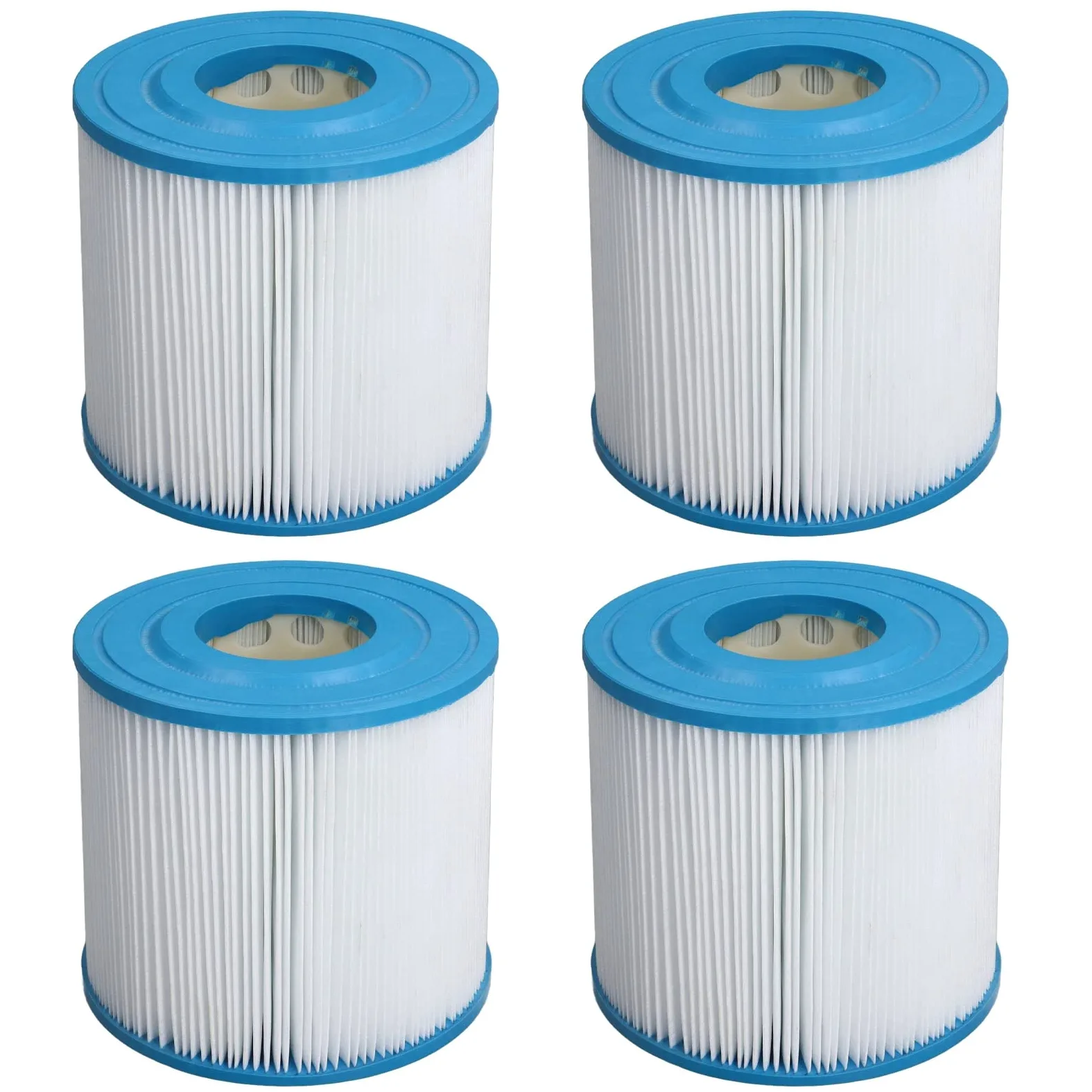 SUNGOOYUE Filtro de Repuesto para Filtro de Piscina, AF25 de Tela de Fibra de Poliéster PP, Diseño Plegado de Fuerte Absorción de Suciedad, Paquete de 4, 18,5 X 18 Cm para Piscinas, Spas, Estanques