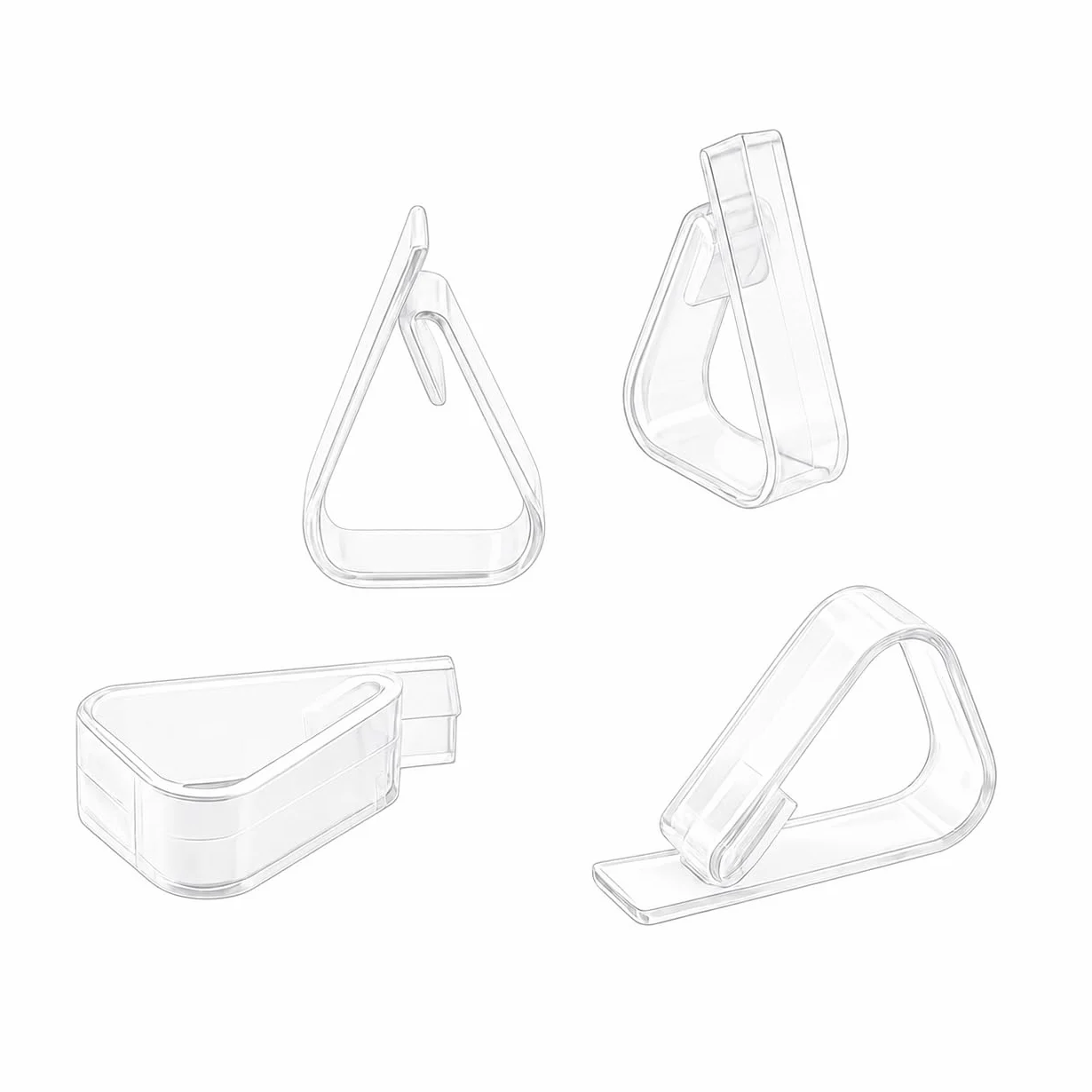 Clim Profesional 100 Pinzas Sujeta Manteles para Mesas. Producto Ideal para Exteriores en Terrazas, Jardín, Restaurante, Camping o Patios. Clip de Plástico Transparente para Papel, Hule y Tela