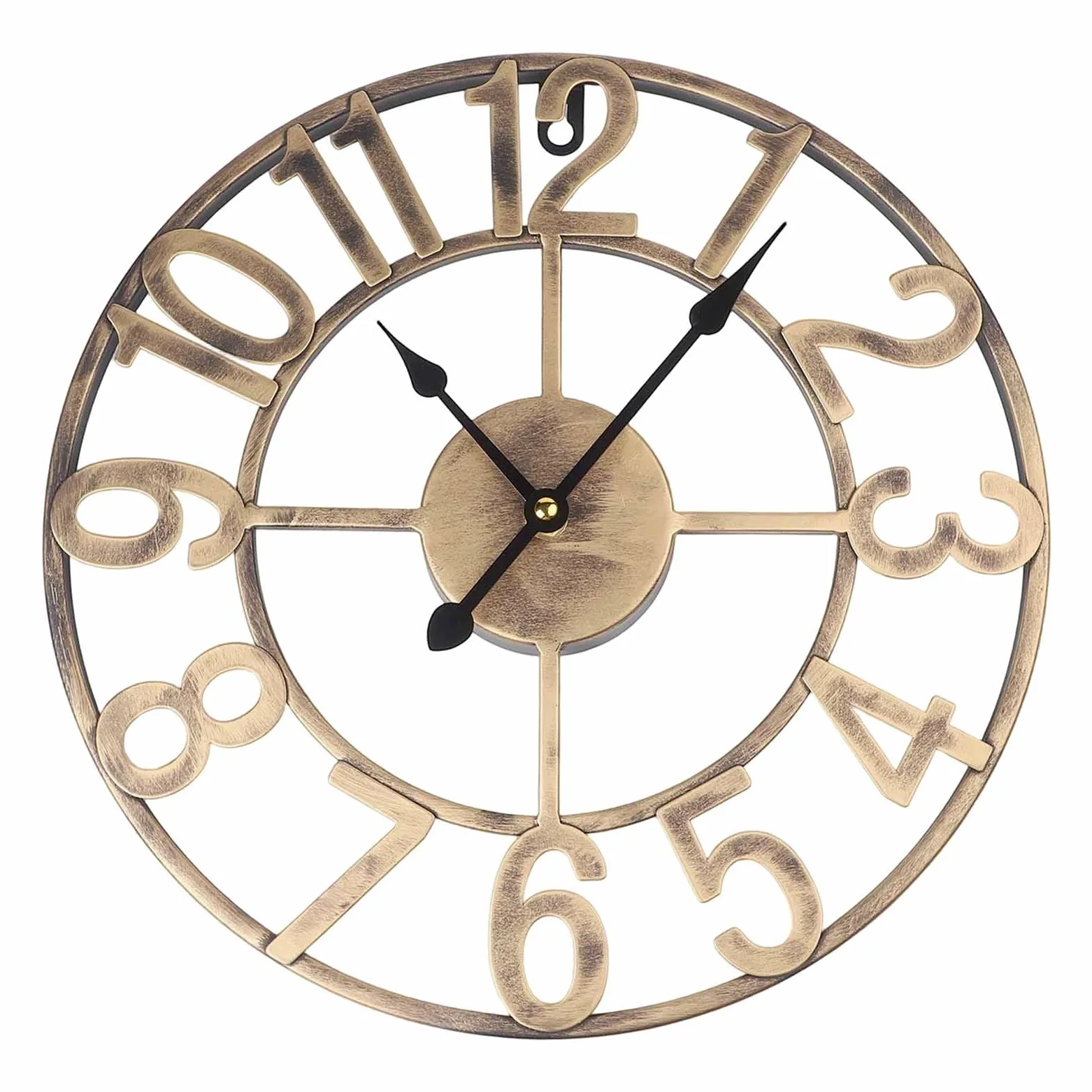 Reloj de pared de metal vintage 34 cm 40 cm para exteriores jardín grande redondo decorativo patio