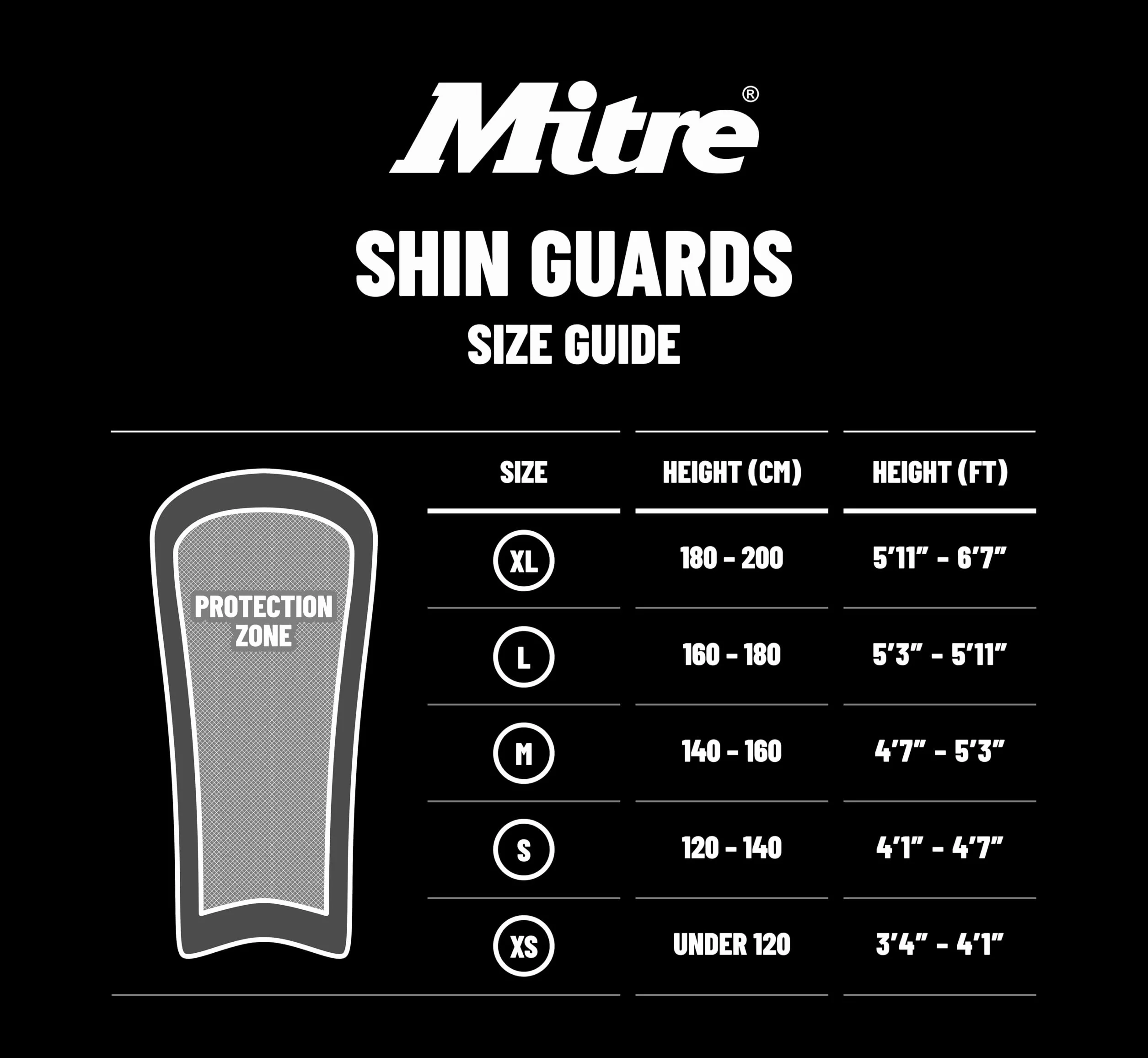 Mitre Protectores de Fútbol Negro Guardapiernas Protector de Tibia