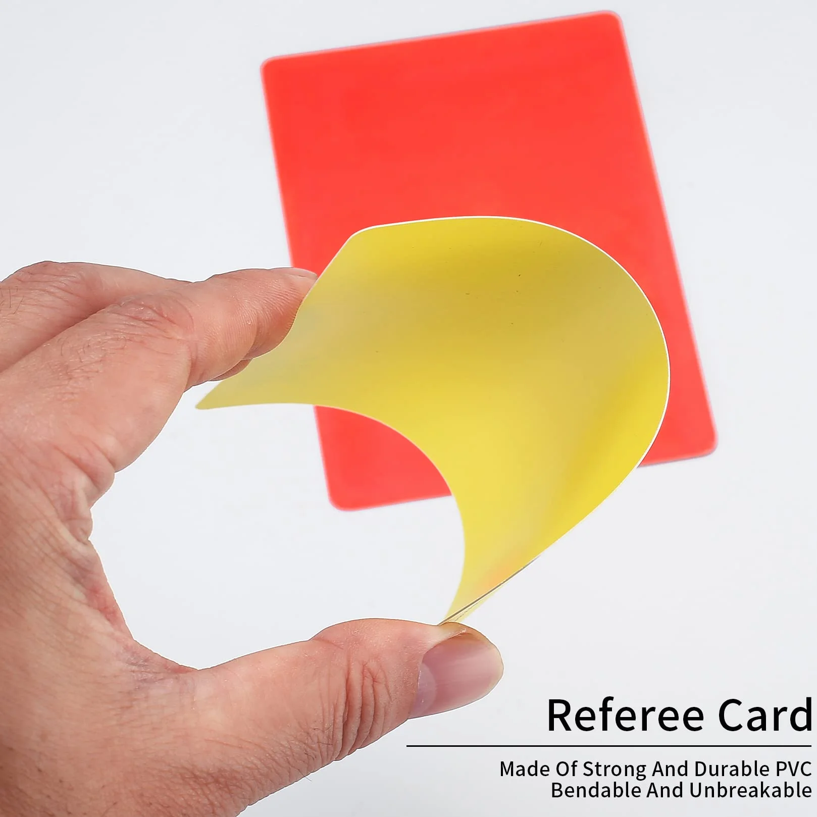 Juego de Tarjetas de Árbitro Deportivo de Fútbol, Tarjetas Rojas y Amarillas con Silbato de Metal