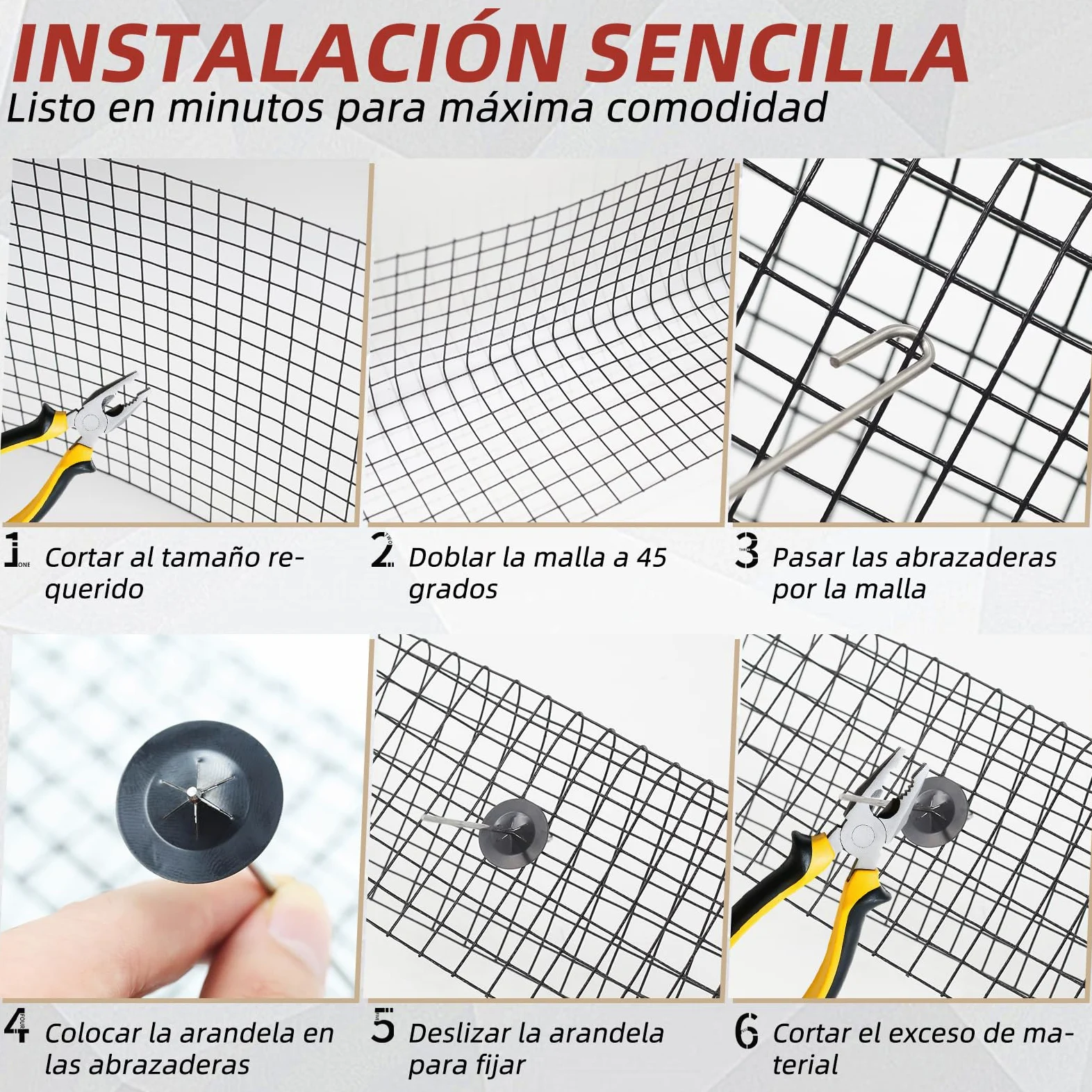 Red de protección contra pájaros para paneles solares, 30 m x 20 cm, revestimiento de PVC, inoxidable, incluye 100 bridas