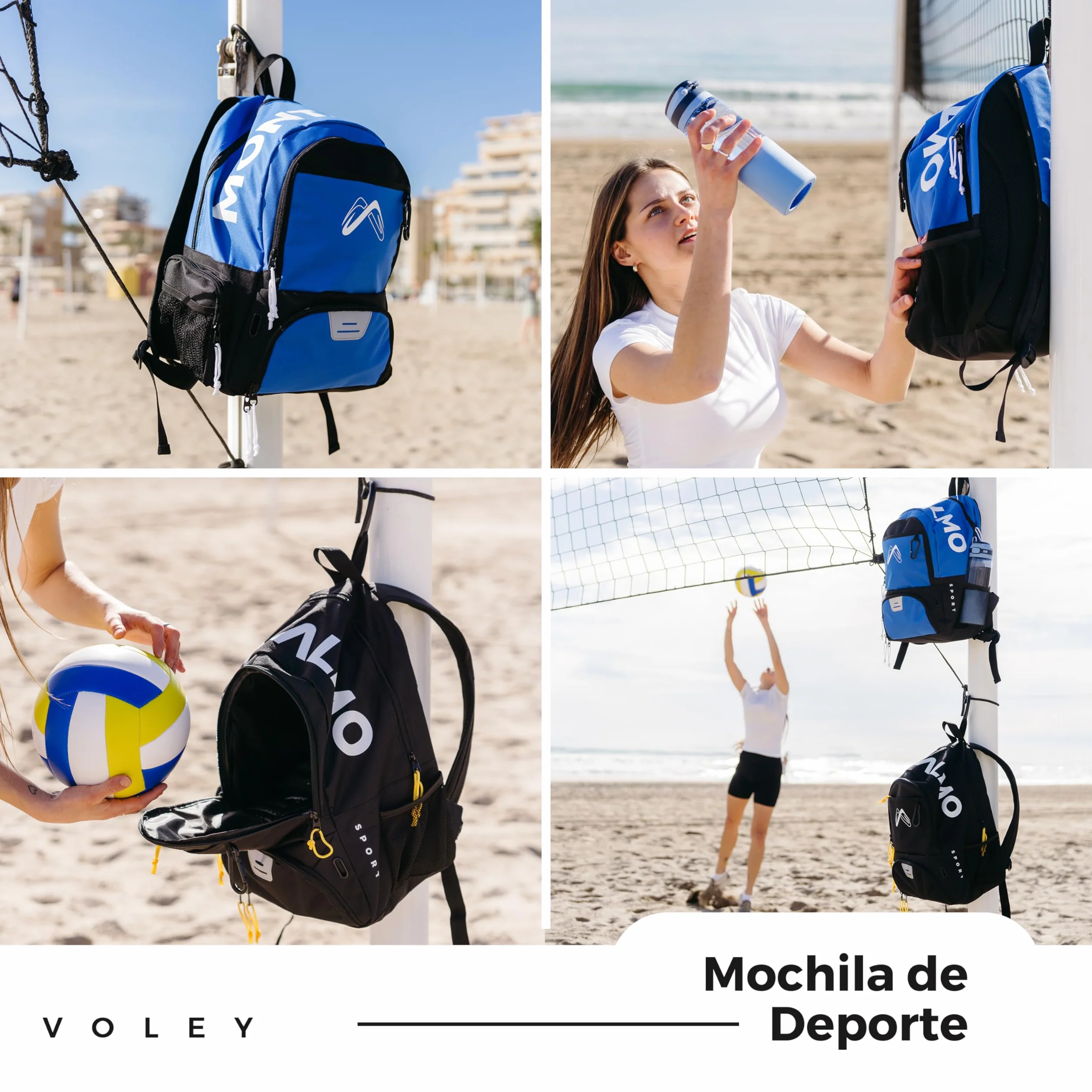 Mochila Fútbol Impermeable con Zapatillero y Compartimento Balón, Niños y Adultos