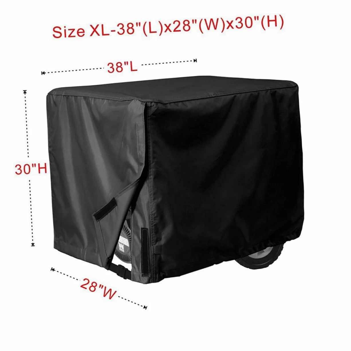 Funda para Generadores Exteriores Cubierta Rectangular Resistente UV y Polvo Protector Duradero para Jardín Color Negro