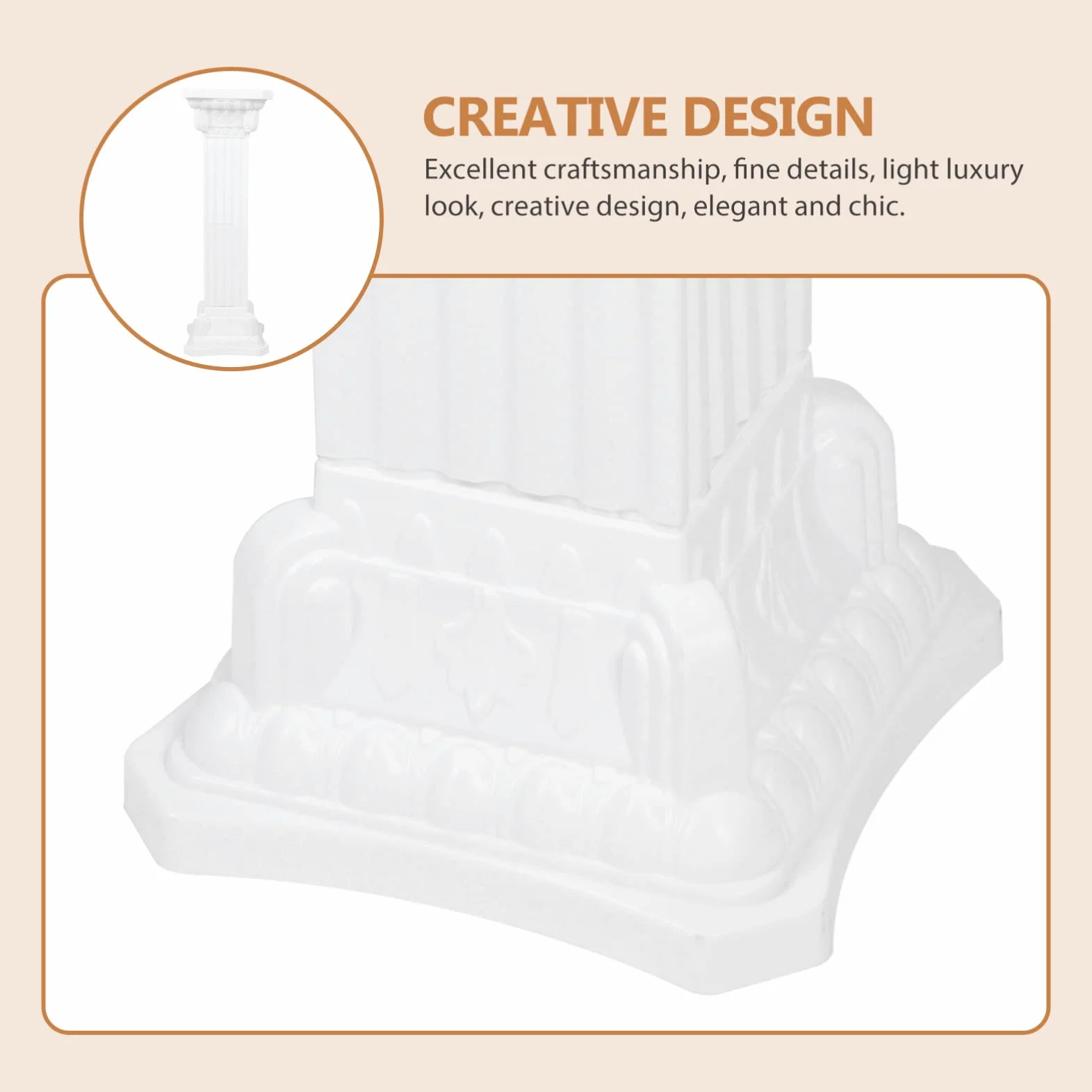 HEMOTON Columnas de boda para bodas estatuas exteriores soporte pilar para decoración de pedestales para plantas - Grupo + Griego + Columna + Estatuas de paisaje de la boda romana