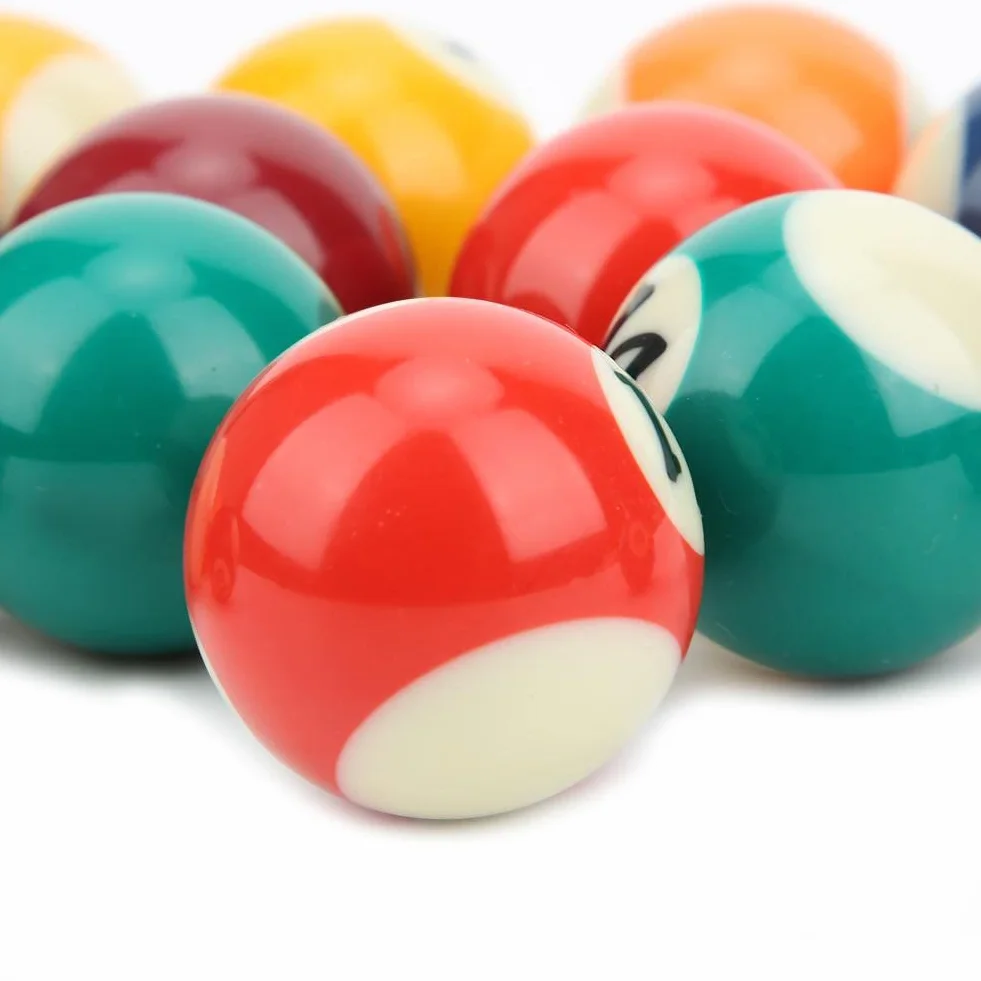 Mini Bolas de Billar de Resina 16PCS 38MM Accesorio de Mesa de Billar para Sala de Juegos