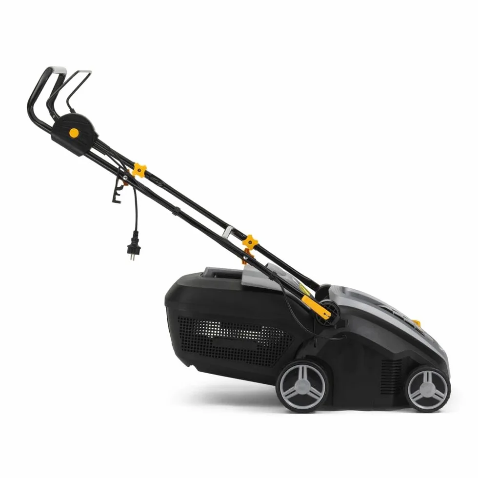 Alpina Escarificador eléctrico ASC 1.5 E, Motor de 1500 W, Con 20 cuchillas y 44 púas, Profundidad regulable de -12 mm a +8 mm, Escarifica y airea el terreno, Saco recogedor de 50 l