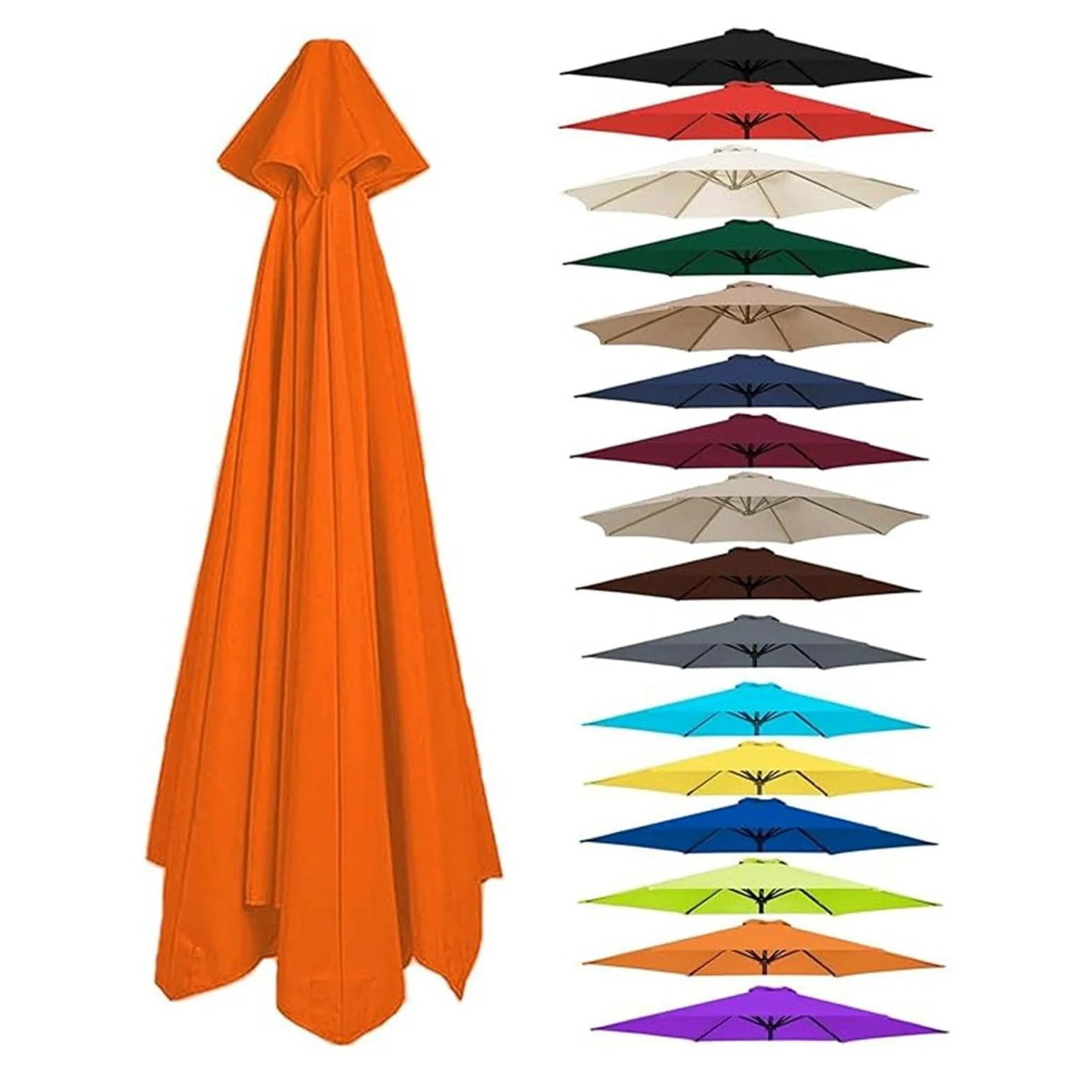 Waterpof - Toldo de repuesto resistente con protección UV para mesa de jardín y patio, pantalla para muebles de exterior, se adapta a 6/8 varillas