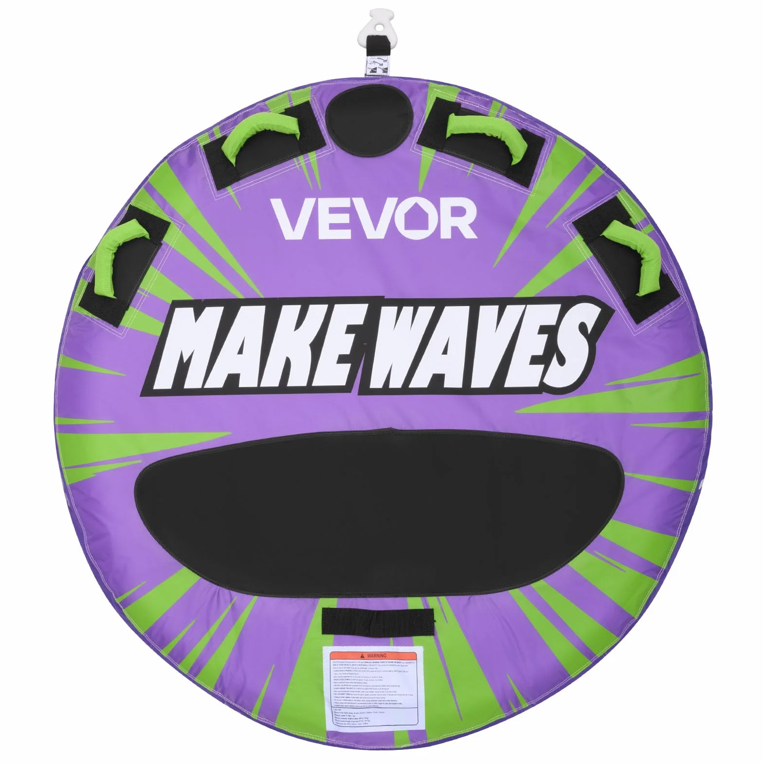 VEVOR Flotador de Arrastre Inflable 130 cm, Deportes Acuáticos, 2 Personas, 154 kg, Almohadilla Antideslizante, Morado