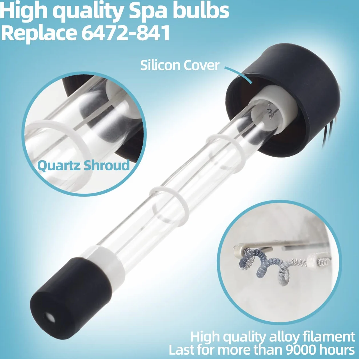 Clear Ray XL 6472-841 - Bombilla de Repuesto para Jacuzzi Sundance SPA, Foco UV, para Piscina, Jacuzzi y Sundance, Sistema de purificación de Agua ClearRay