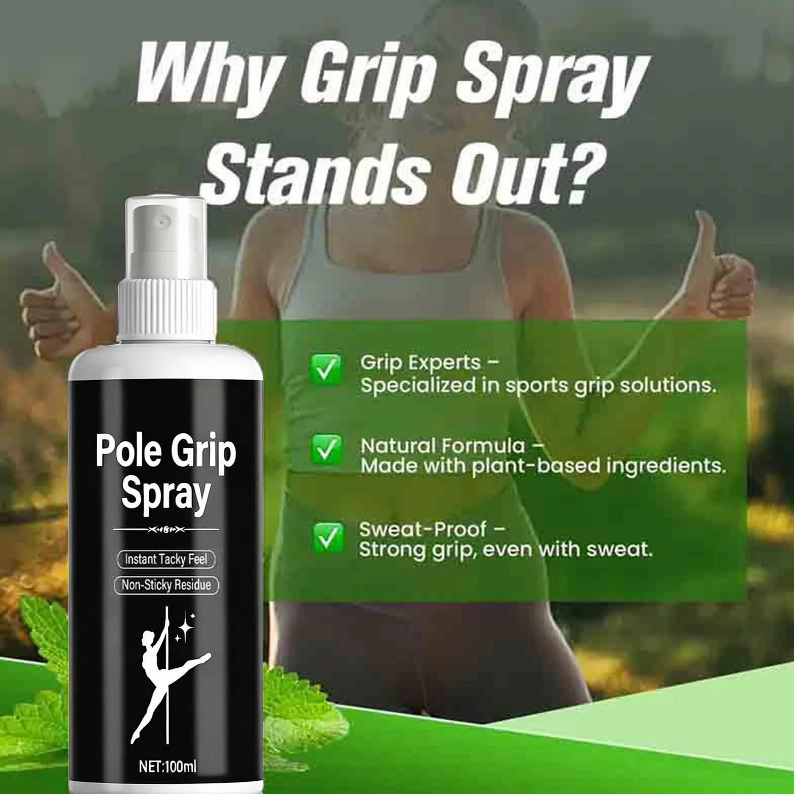 Spray De Agarre Antideslizante 100 Ml Controlador De Fricción Para Danza Yoga